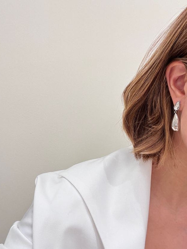 Women's stainless steel stud earrings