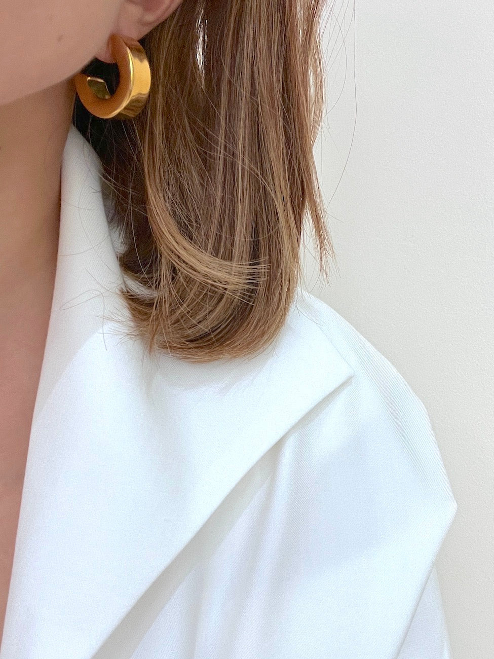 Women's 18K gold plated stainless steel stud earrings