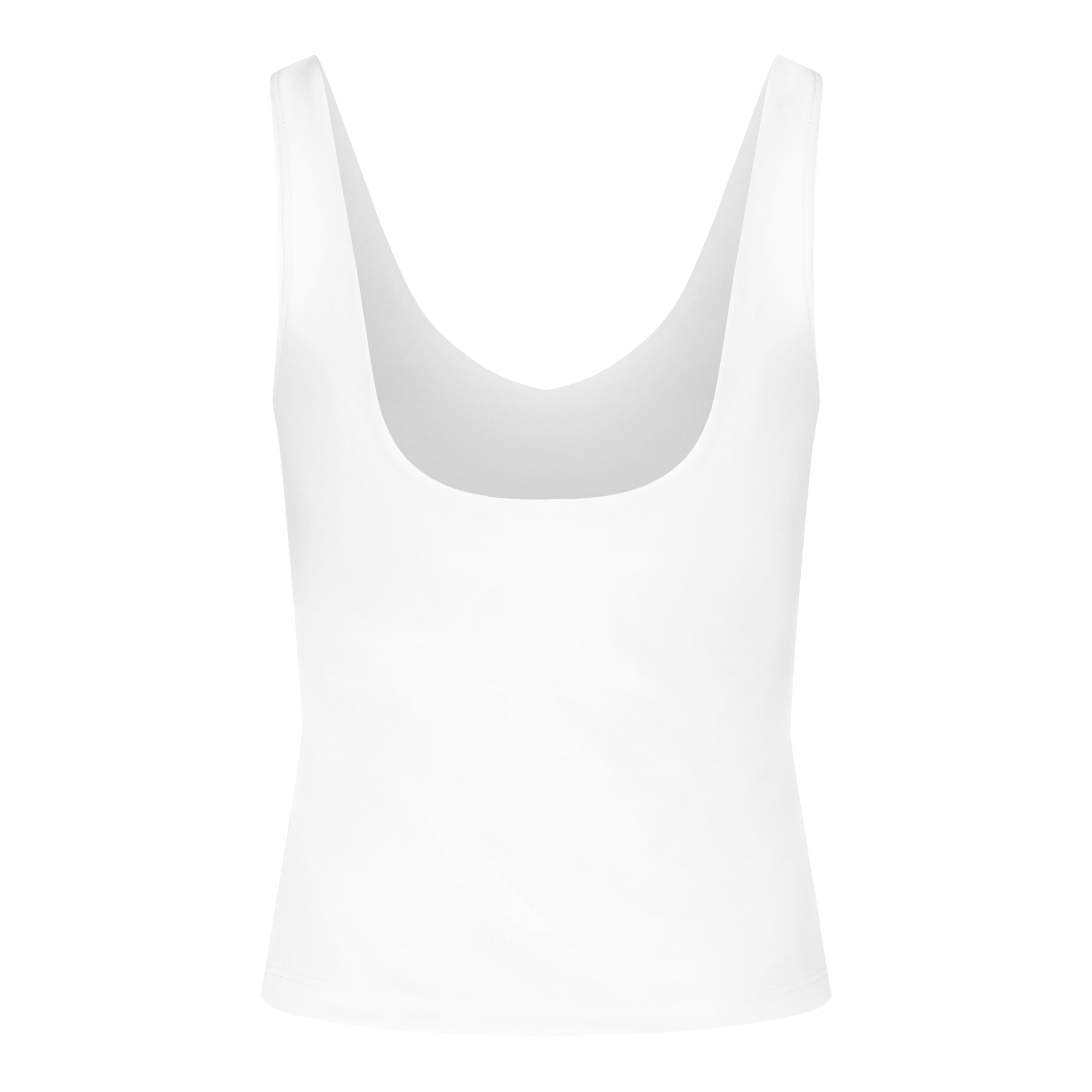 Women's white activewear padded bra top