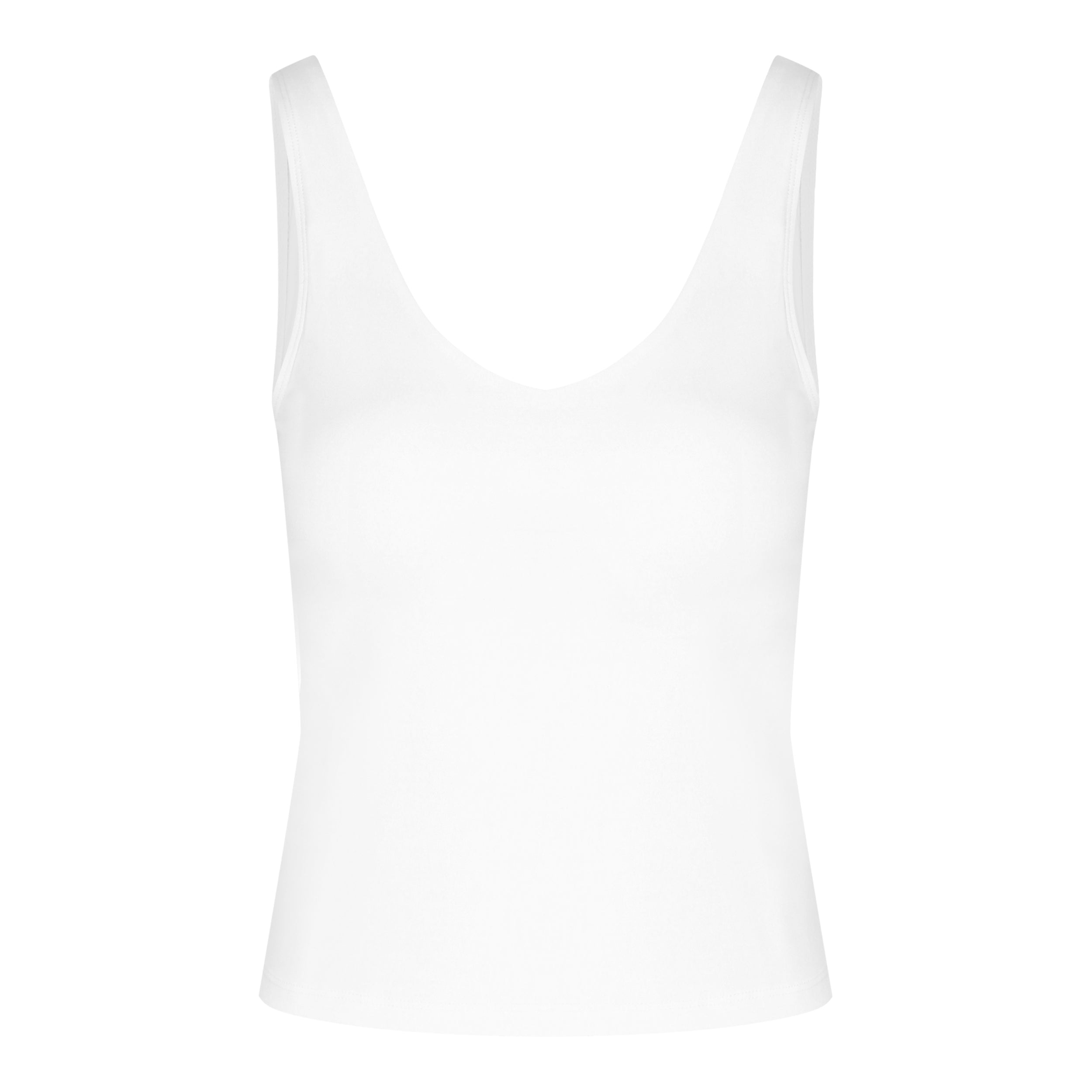 Women's white activewear padded bra top