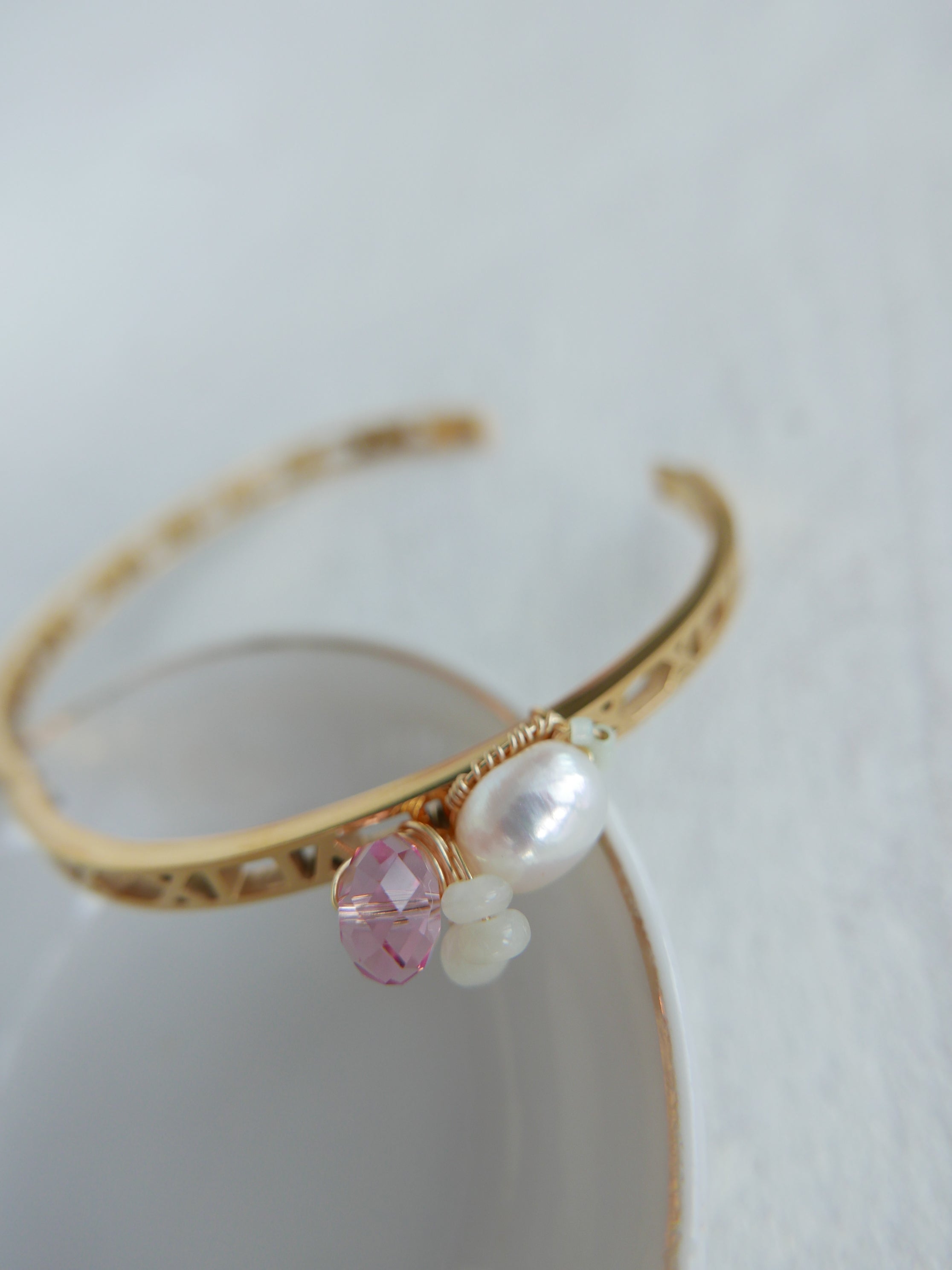 Triune Pink | Bangle Bracelet