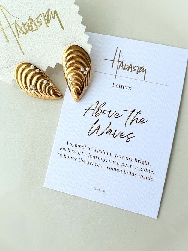 Women's 18K gold plated stainless steel stud earrings