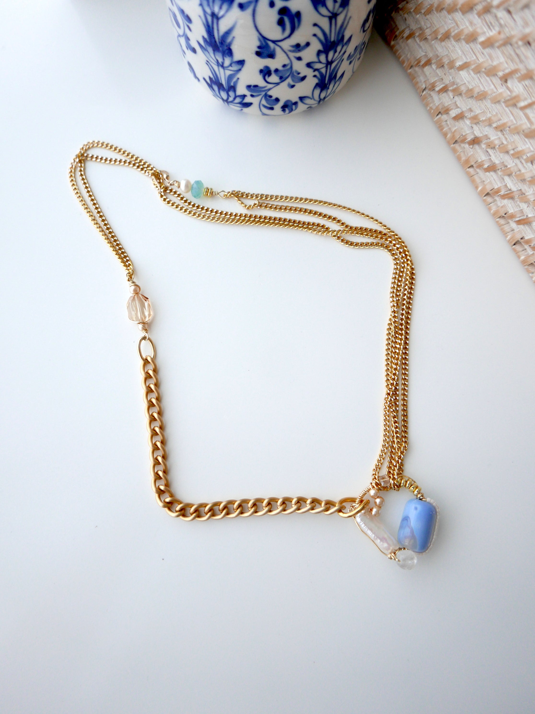 Women's drop crystal necklace