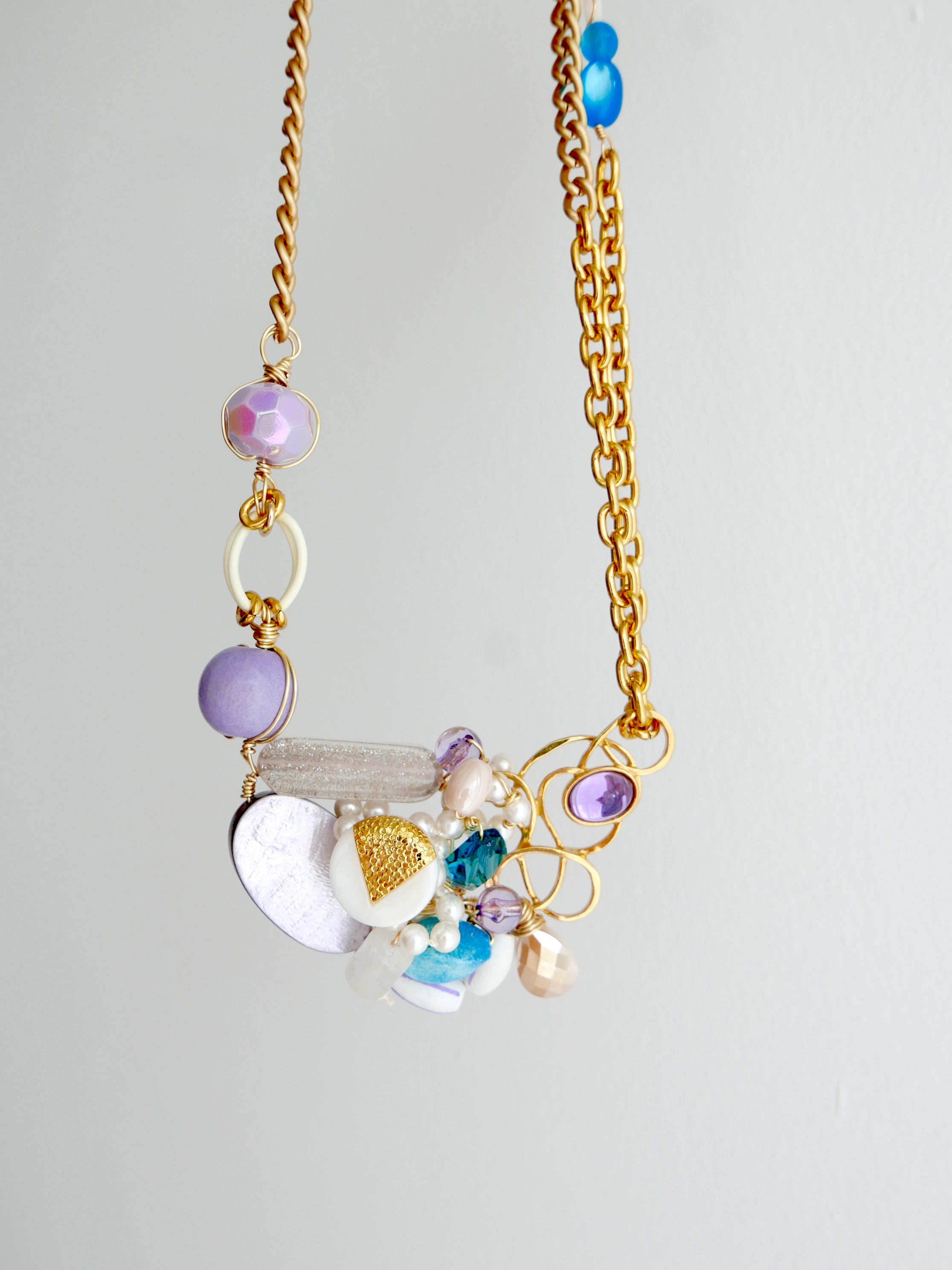 Women's art jewelry statement necklace