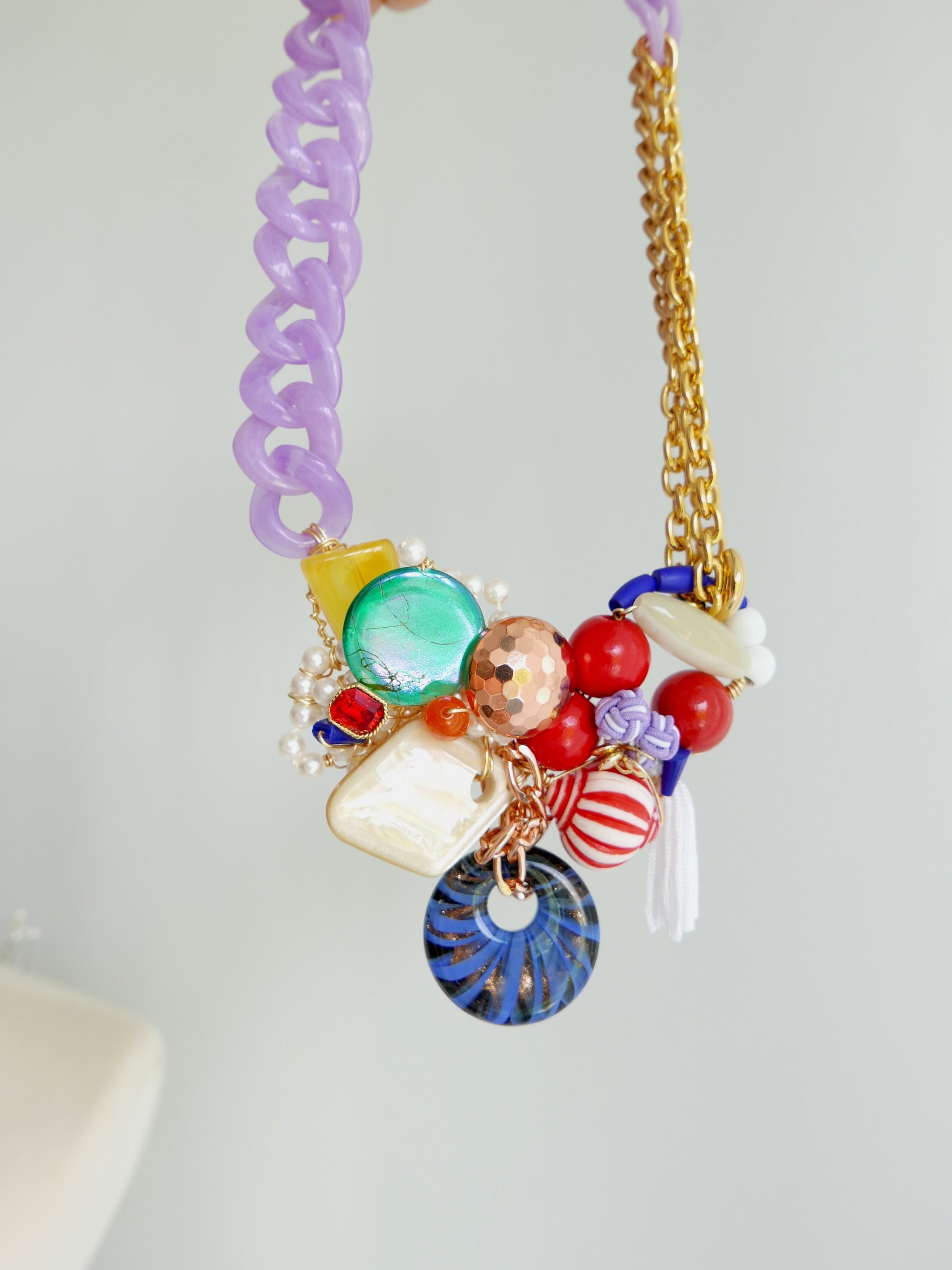 Women's art jewelry statement necklace