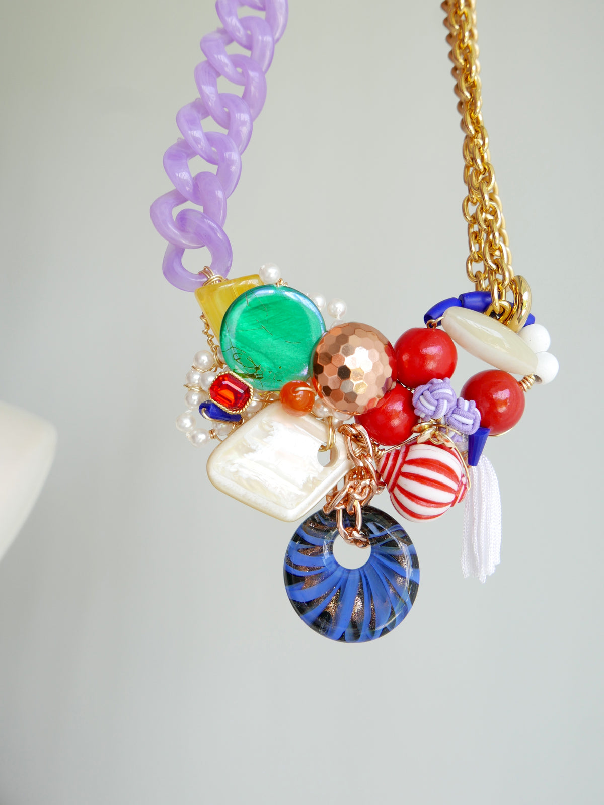 Women's art jewelry statement necklace