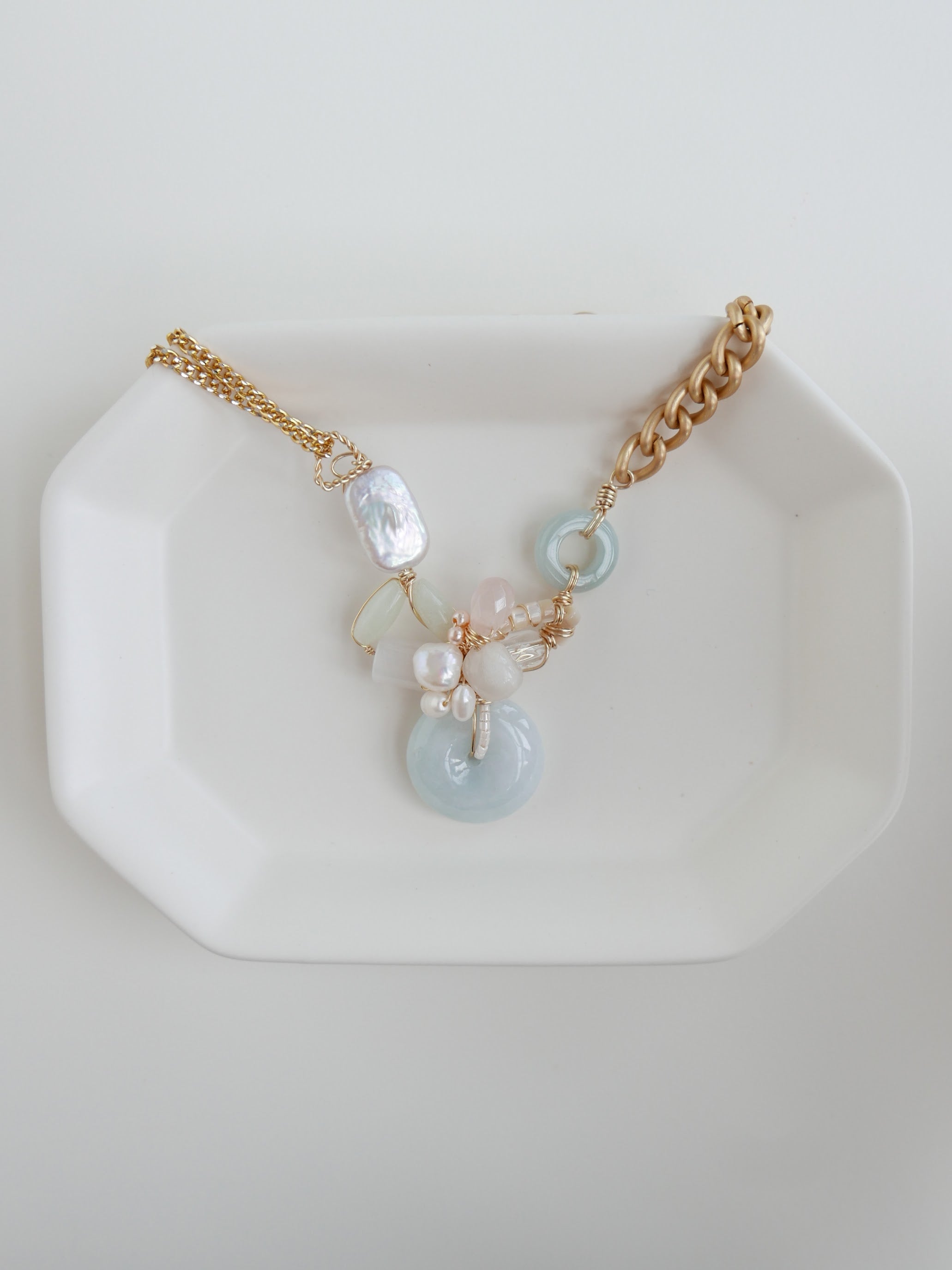 Wired For Legacy | Green Jade Doughnut Necklace