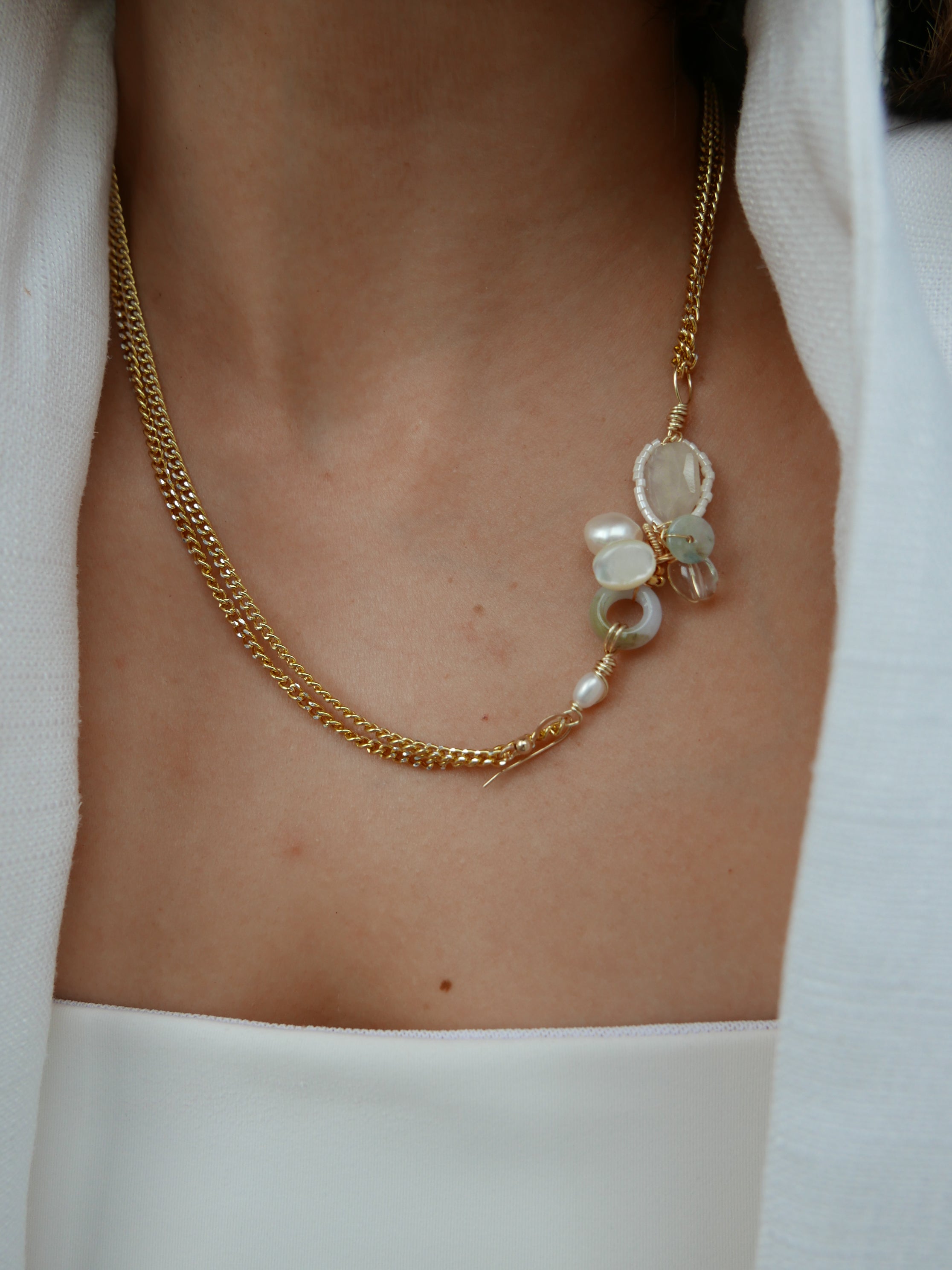 Wired For Grace | Jade Moonstone Necklace