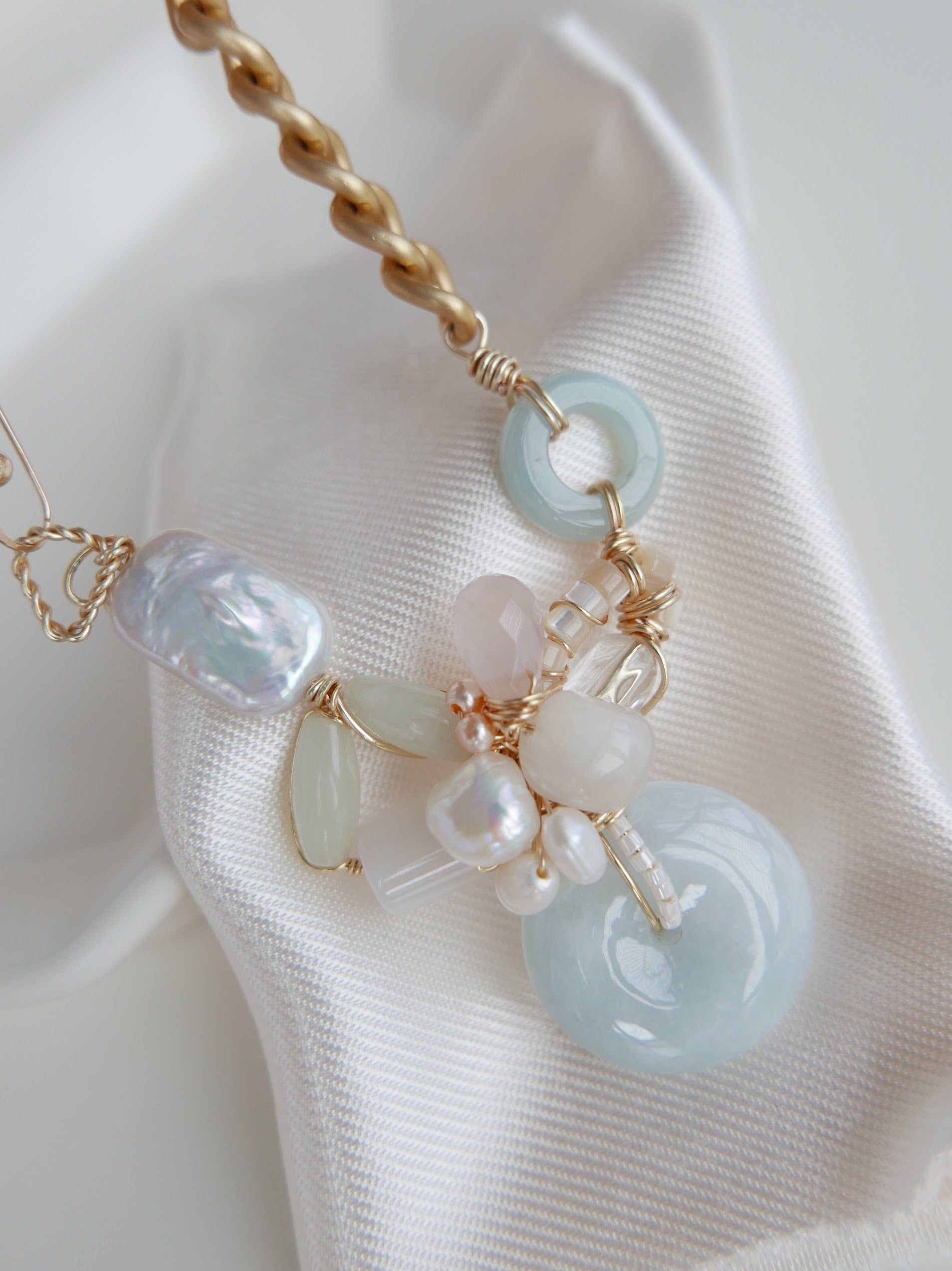 Wired For Legacy | Green Jade Doughnut Necklace