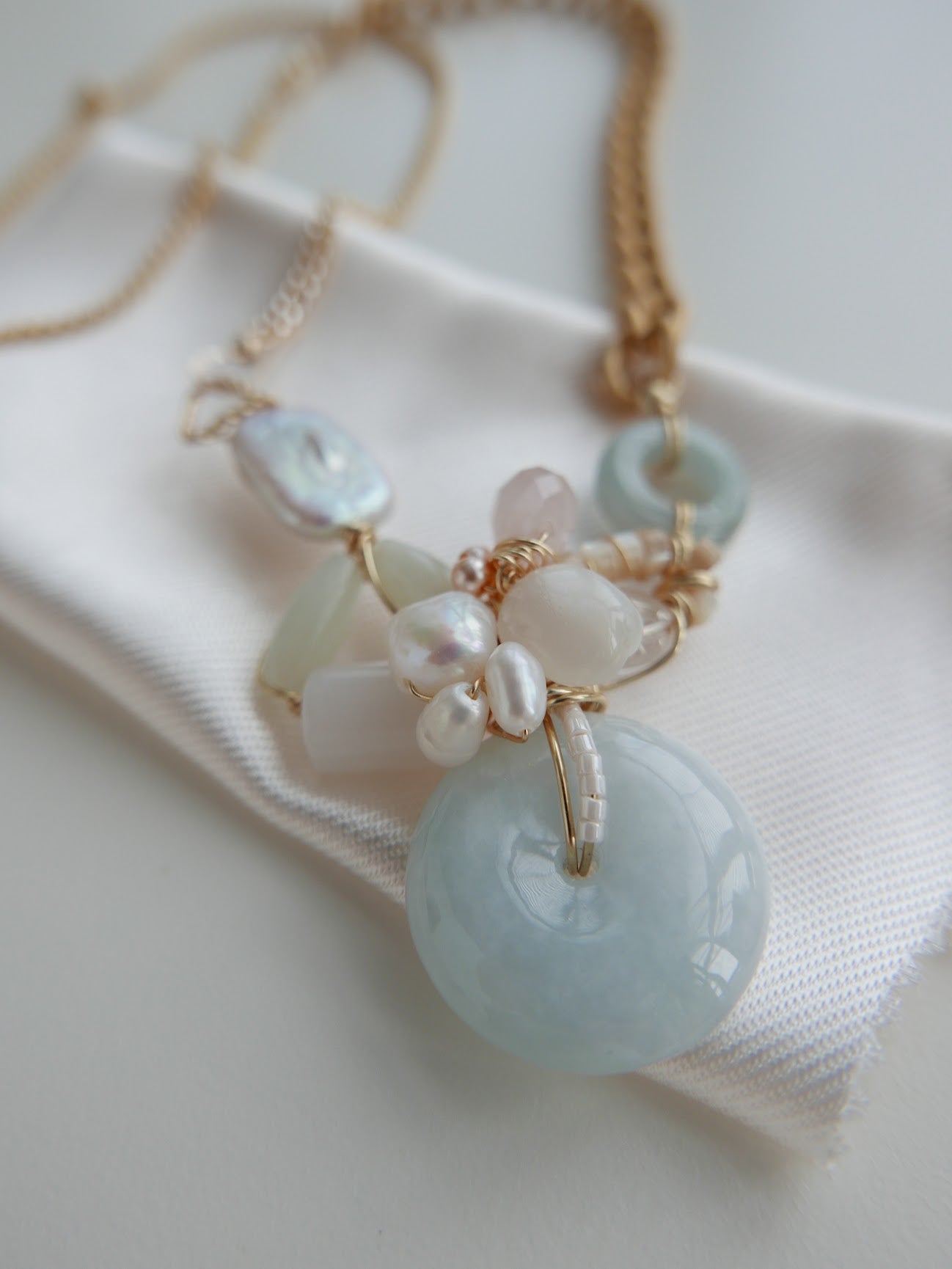Wired For Legacy | Green Jade Doughnut Necklace