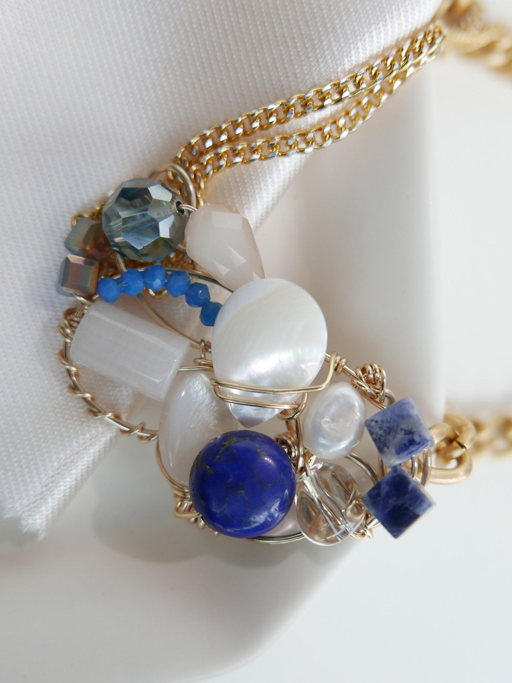 Wired For Grace | Lapis Moonstone Necklace
