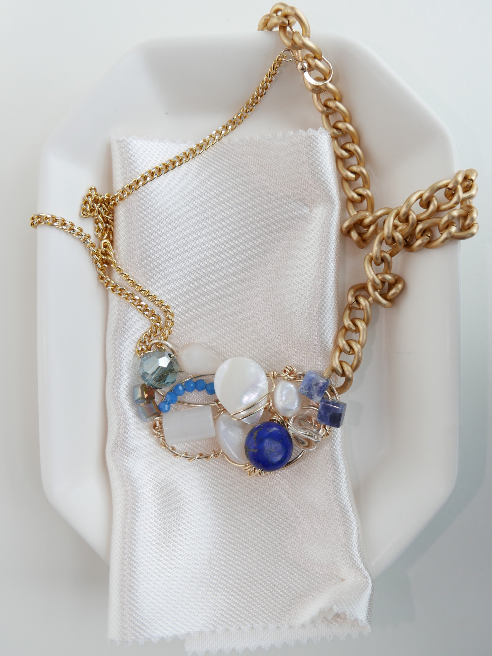 Wired For Grace | Lapis Moonstone Necklace
