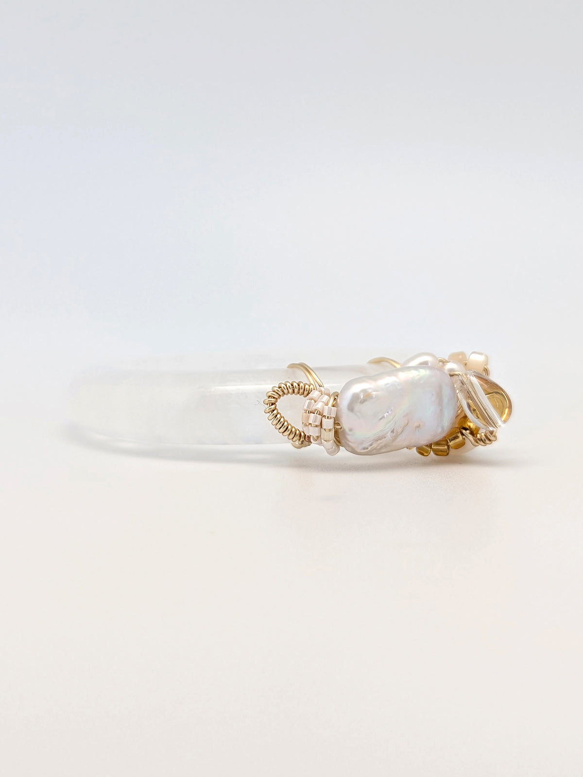 Clarity In Detail | Clear Vision Quartz Bangle - One Of A Kind