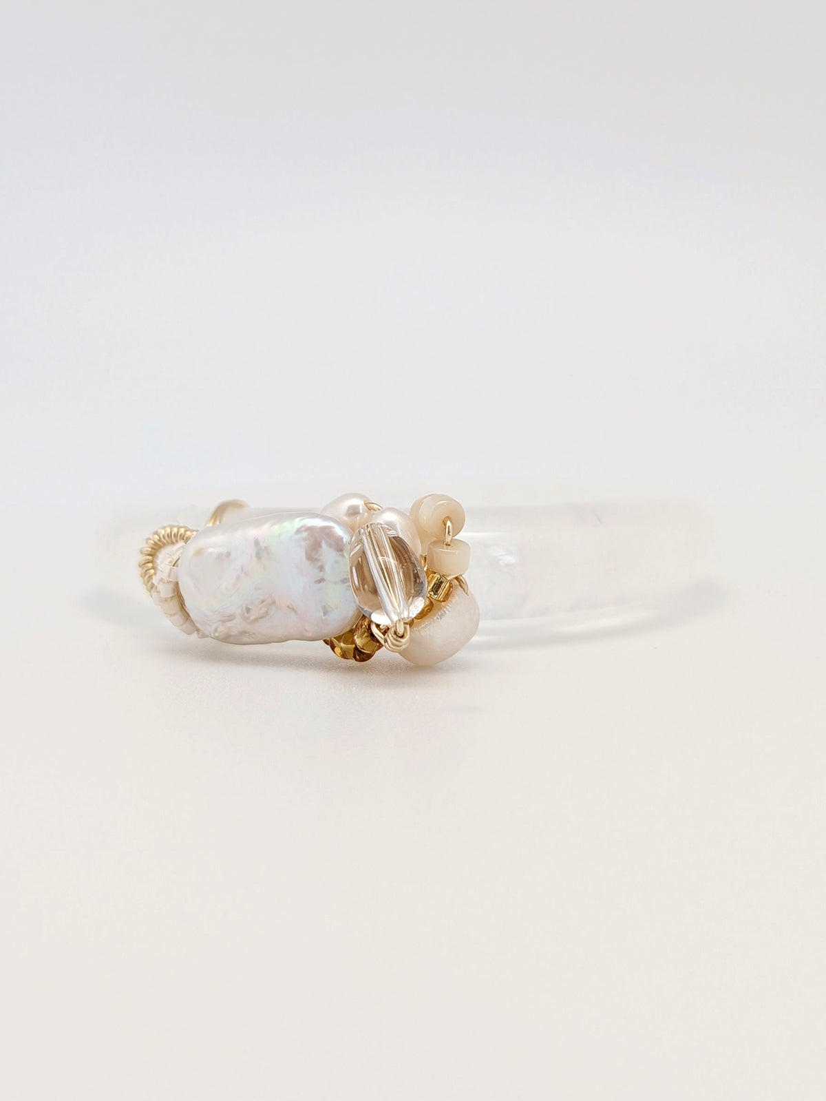 Clarity In Detail | Clear Vision Quartz Bangle - One Of A Kind
