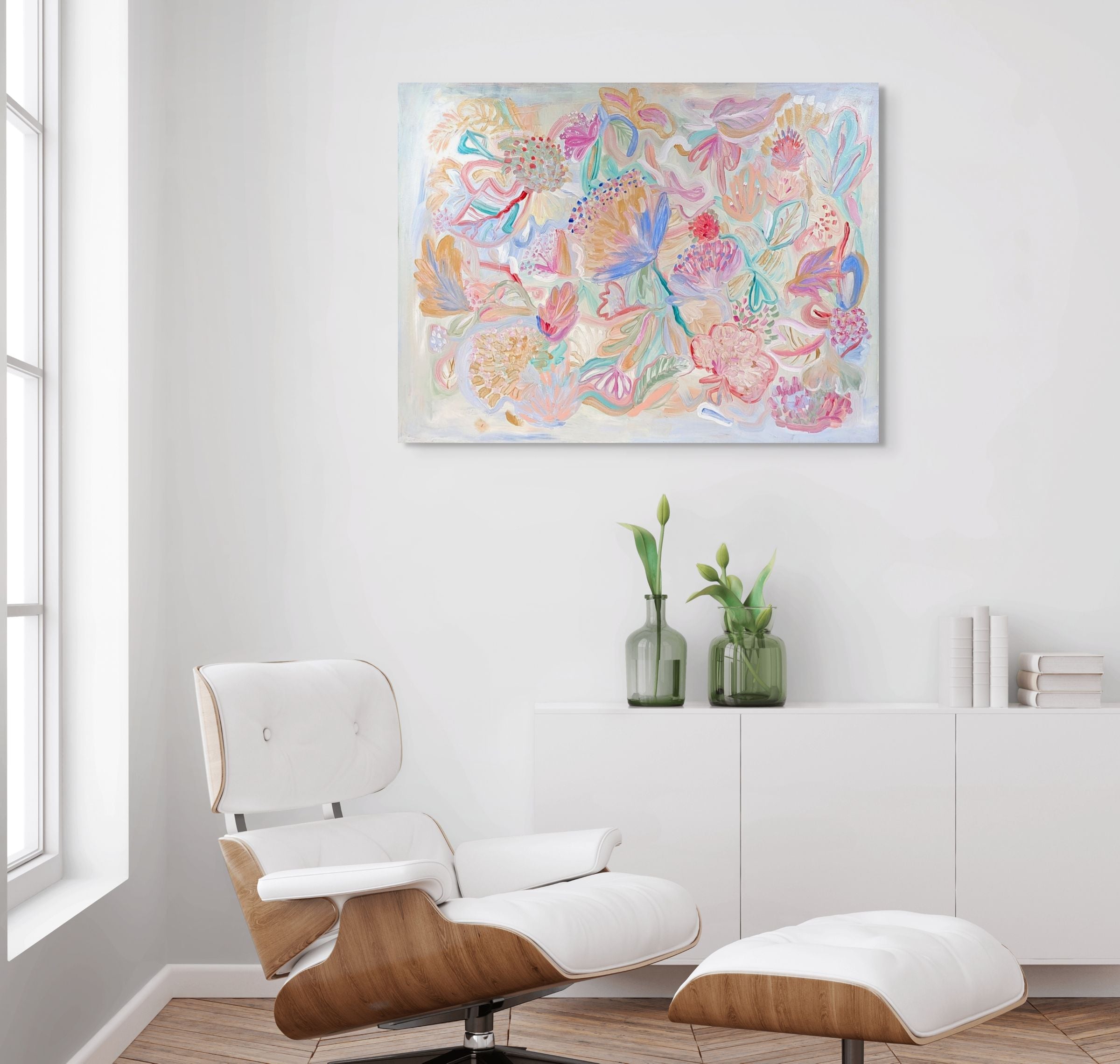 Pollen Pastel | 48 x 36" Canvas Painting