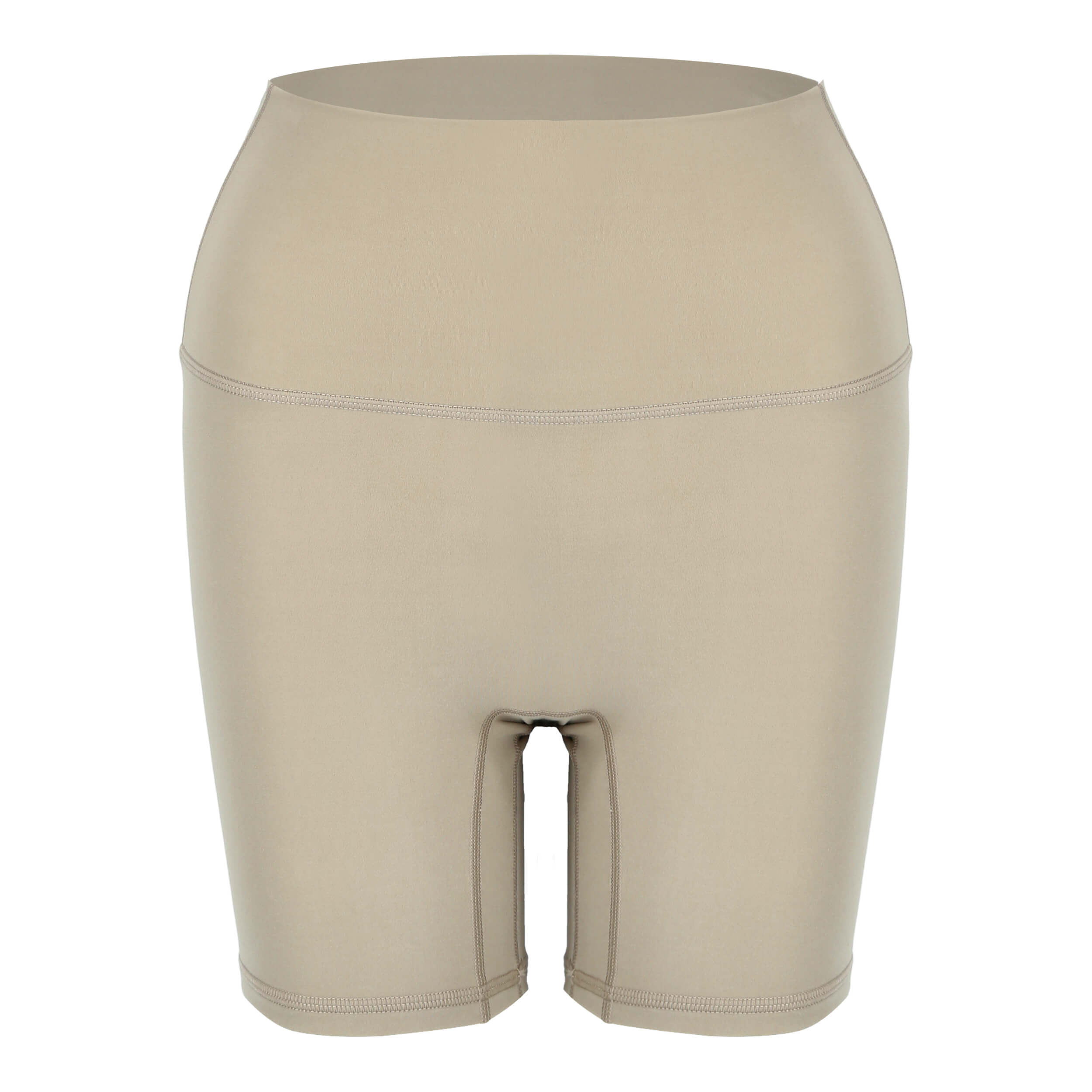 Women's activewear shorts in taupe colour