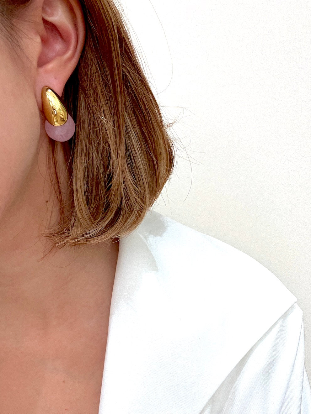 Women's 18K Gold Plated Stainless steel Stud Earrings