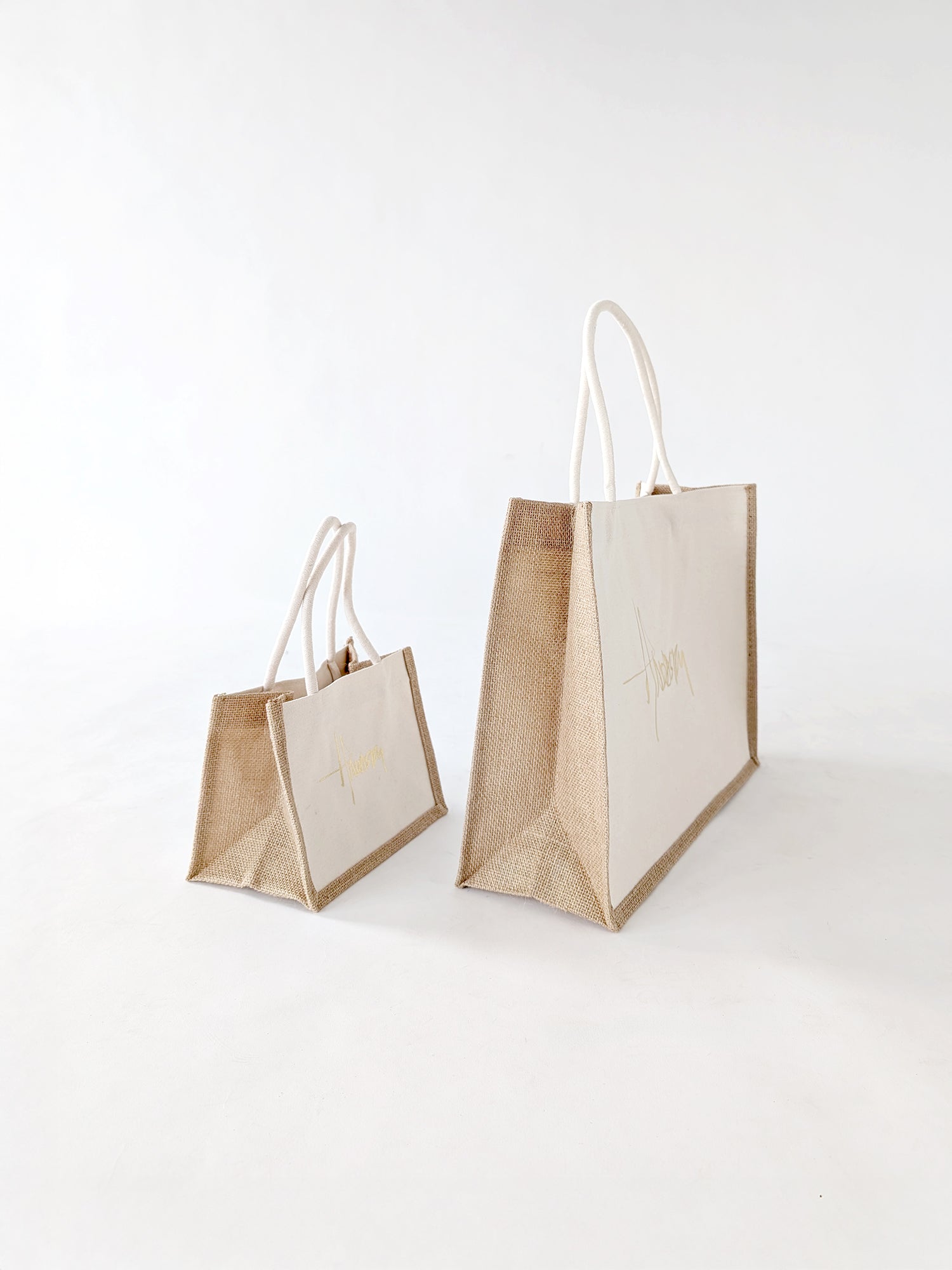 Small | Hadasity Canvas Jute Tote Bag