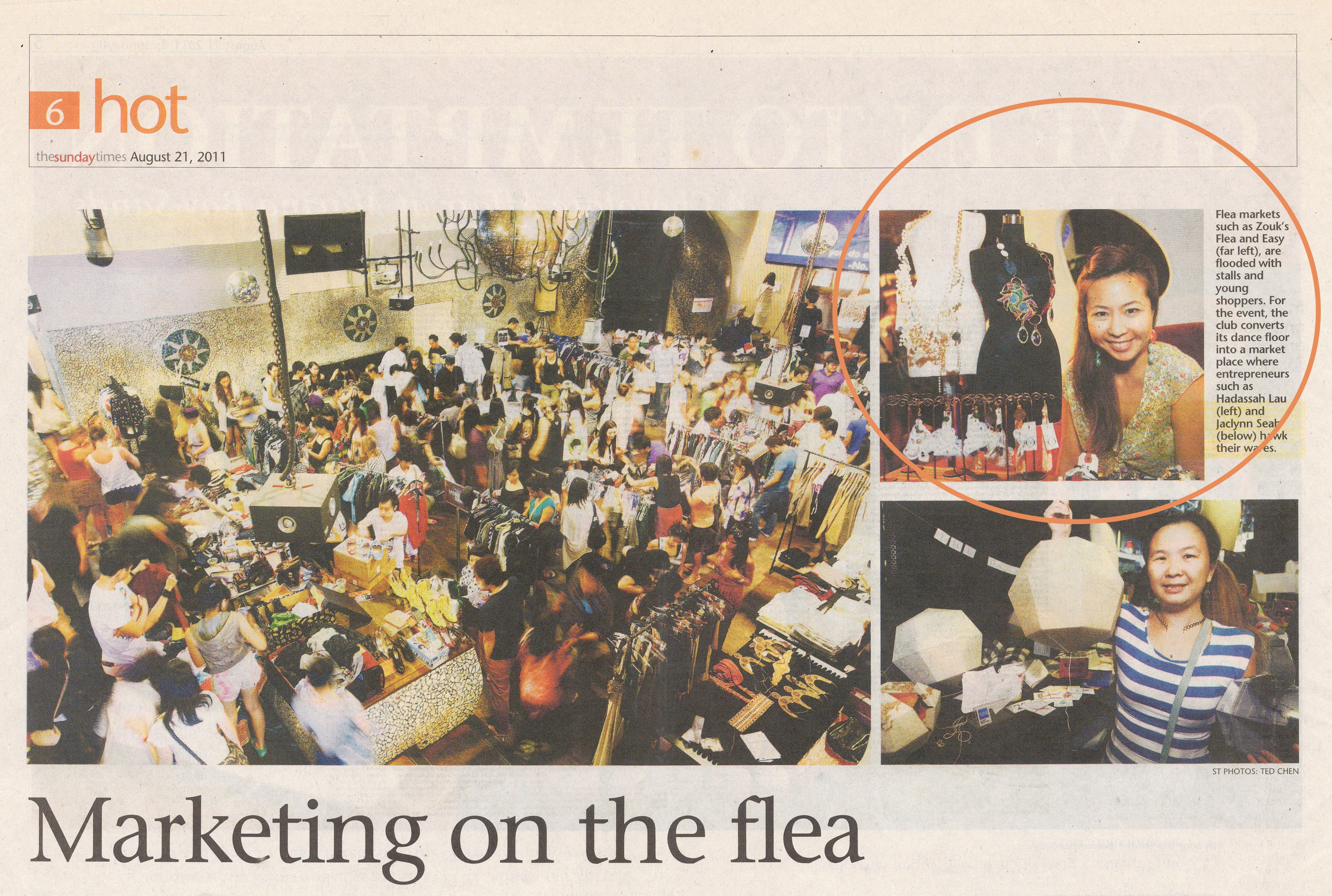 2011 August Hadassah Lau of Hadasity featured on The Sunday Times - Lifestyle