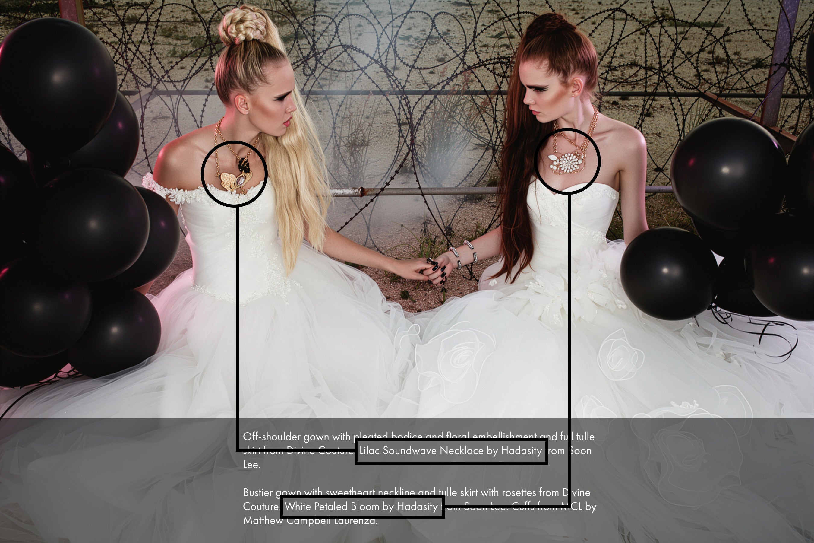 2016 March Hadasity wearable art wired jewellery necklaces featured on Singapore Brides