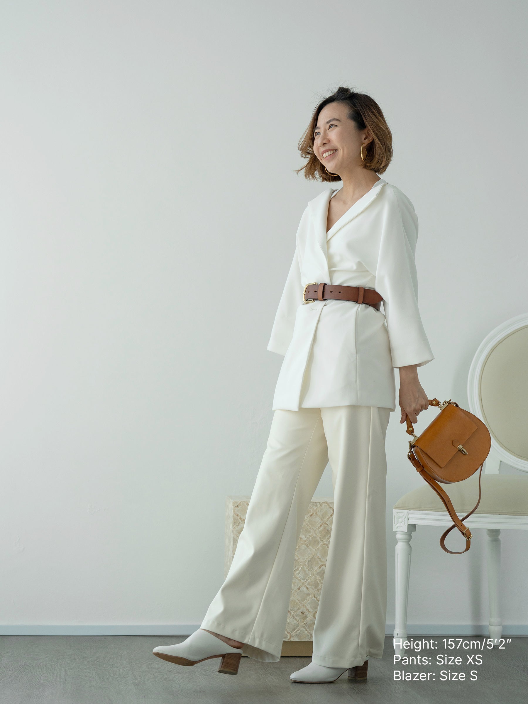 Suited Up Outerwear Blazer Jacket (Side Pockets) | White