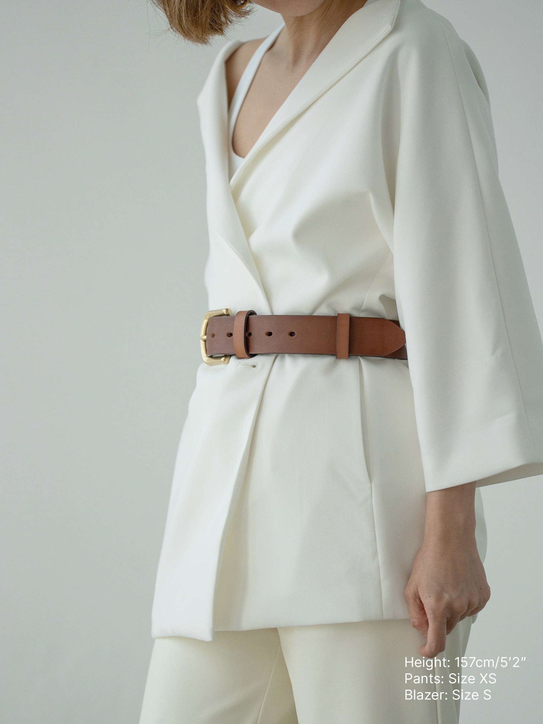 Suited Up Outerwear Blazer Jacket (Side Pockets) | White