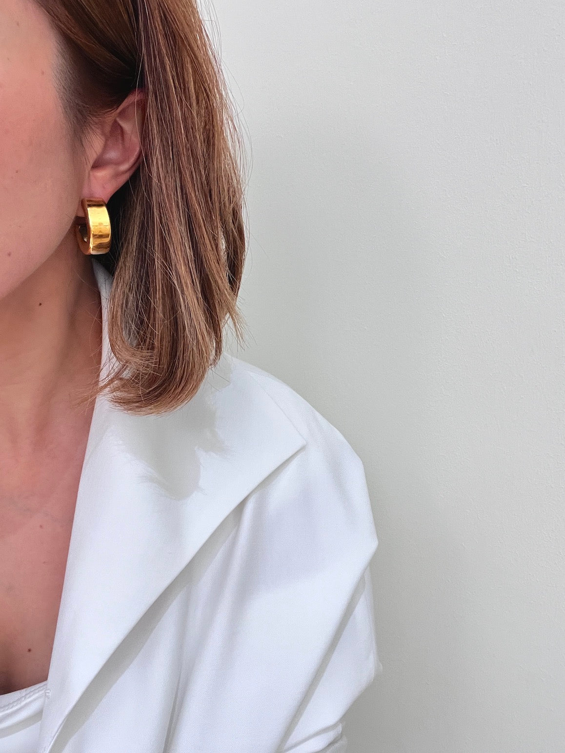 Women's 18K gold plated stainless steel stud earrings