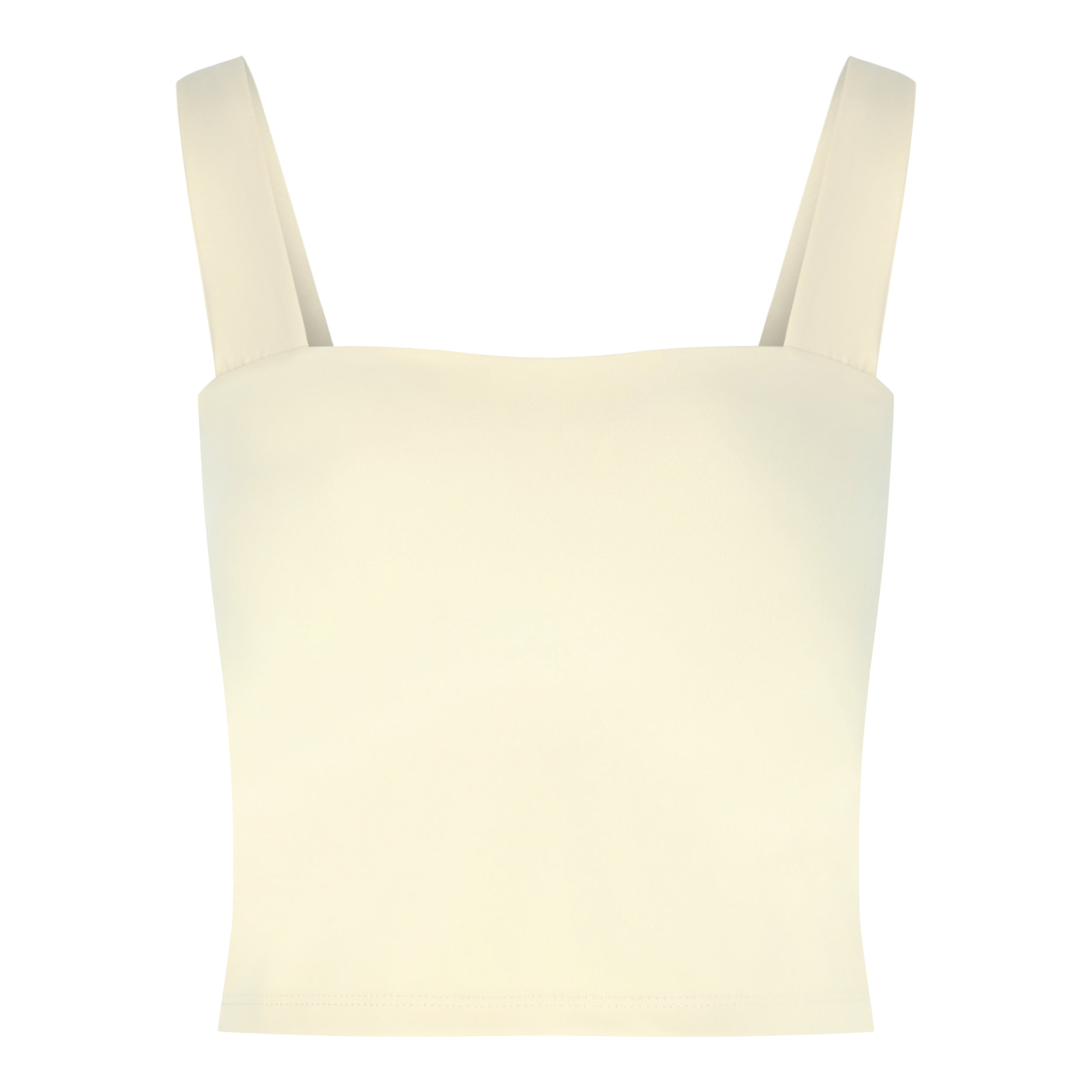 Women's multi-way activewear padded bra top in ivory colour