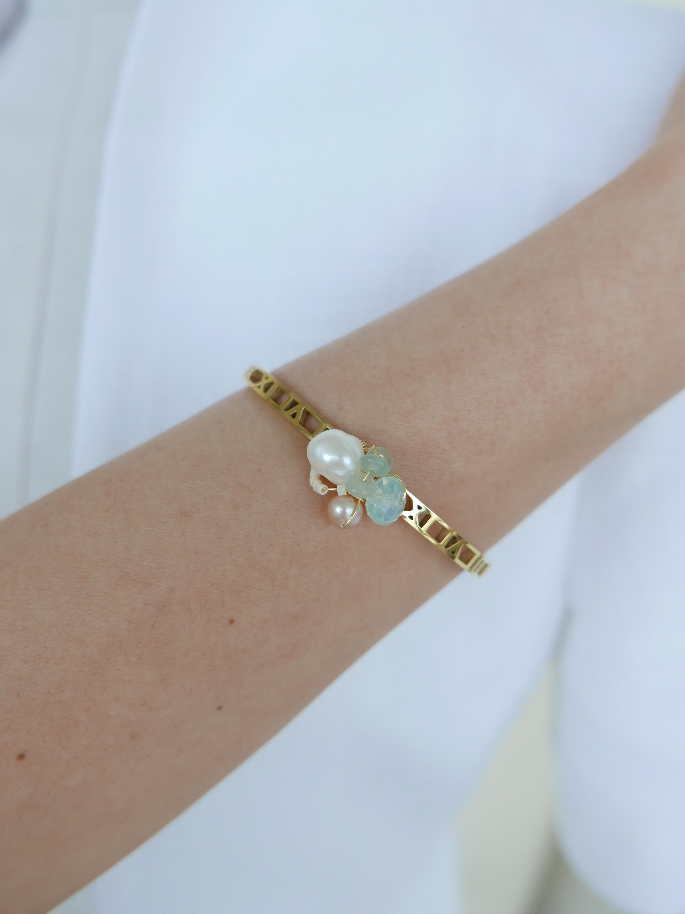 Triune Mint | Bangle Bracelet