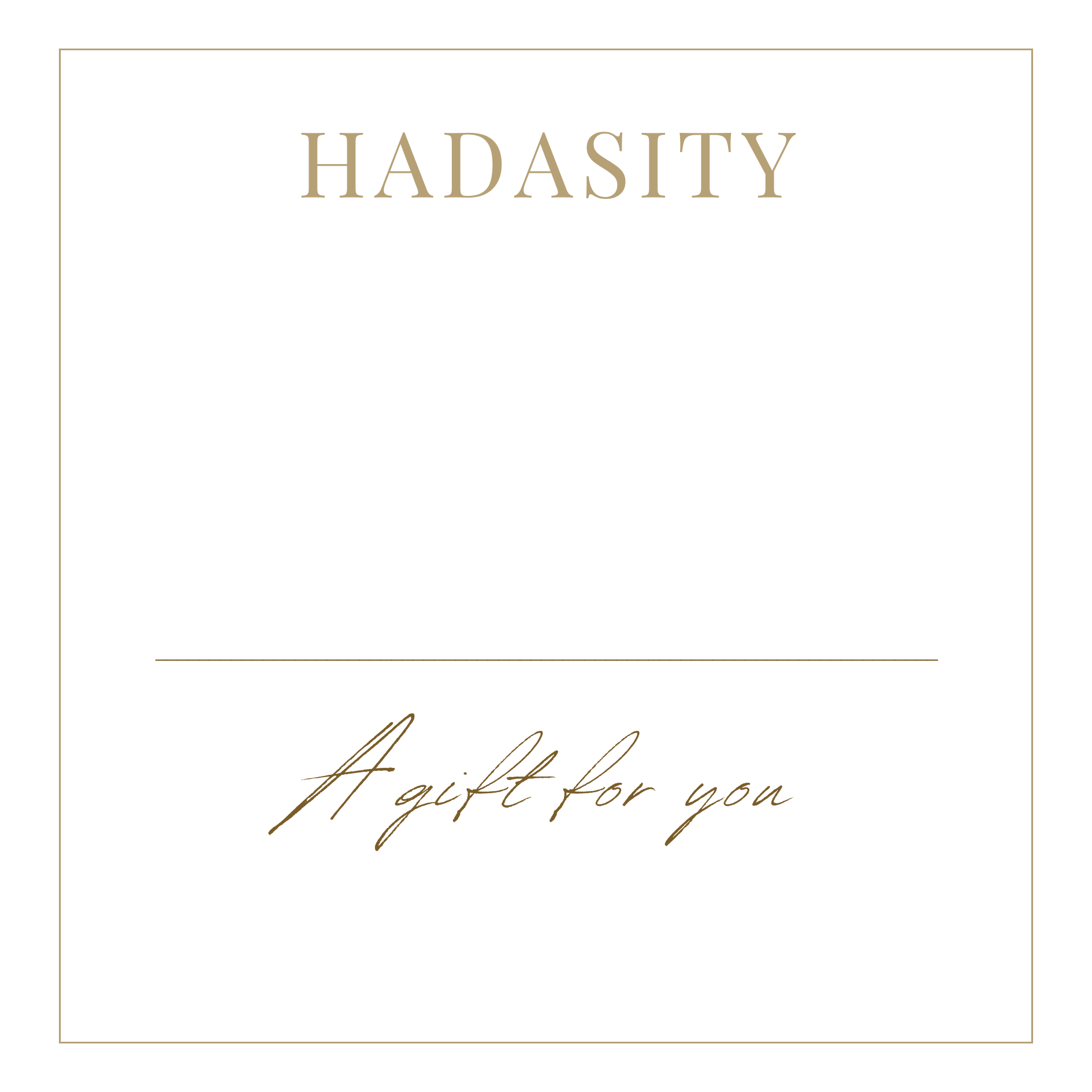 Hadasity gift card