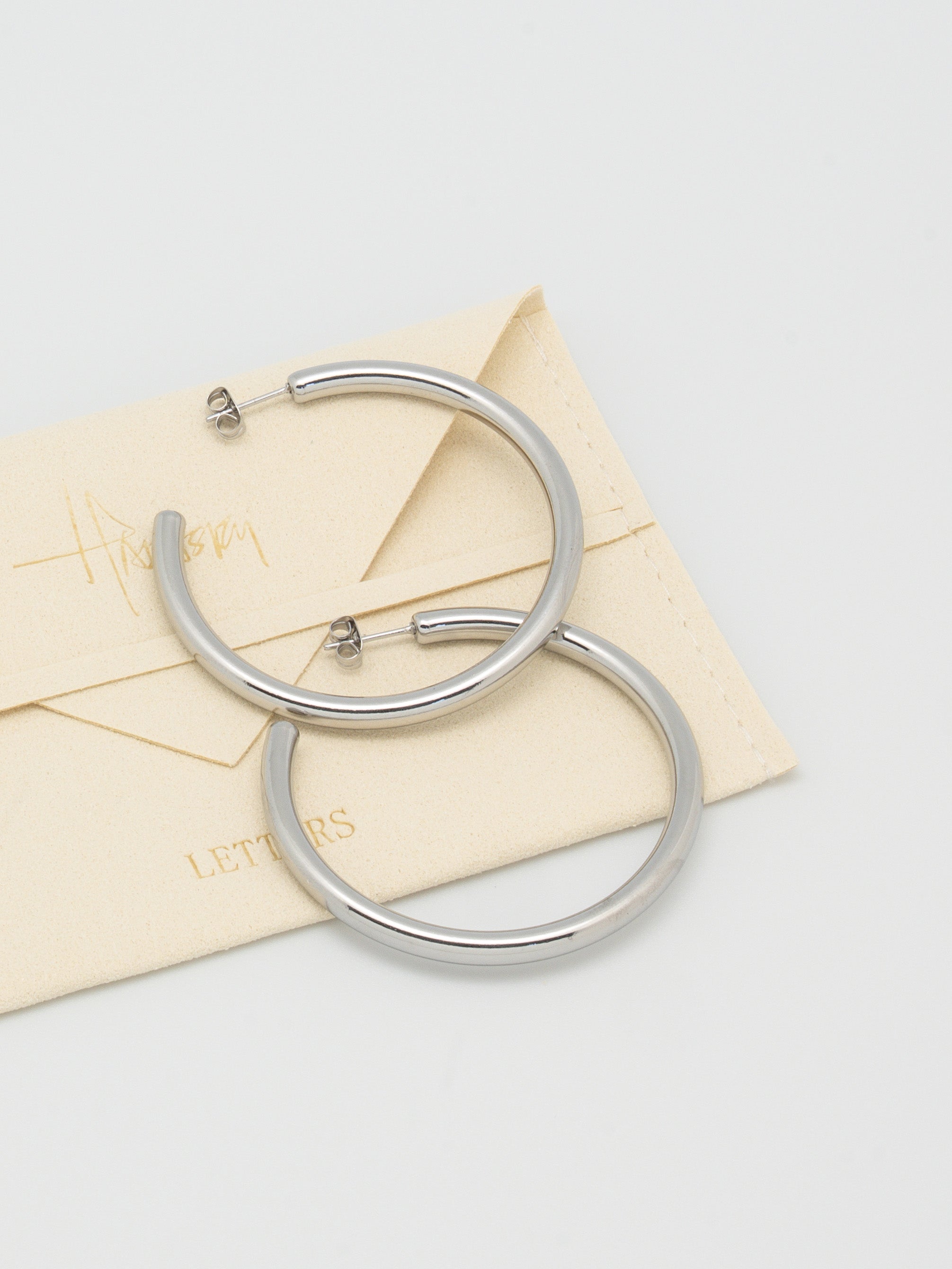 Infinity | Hoop Earrings 50mm Silver