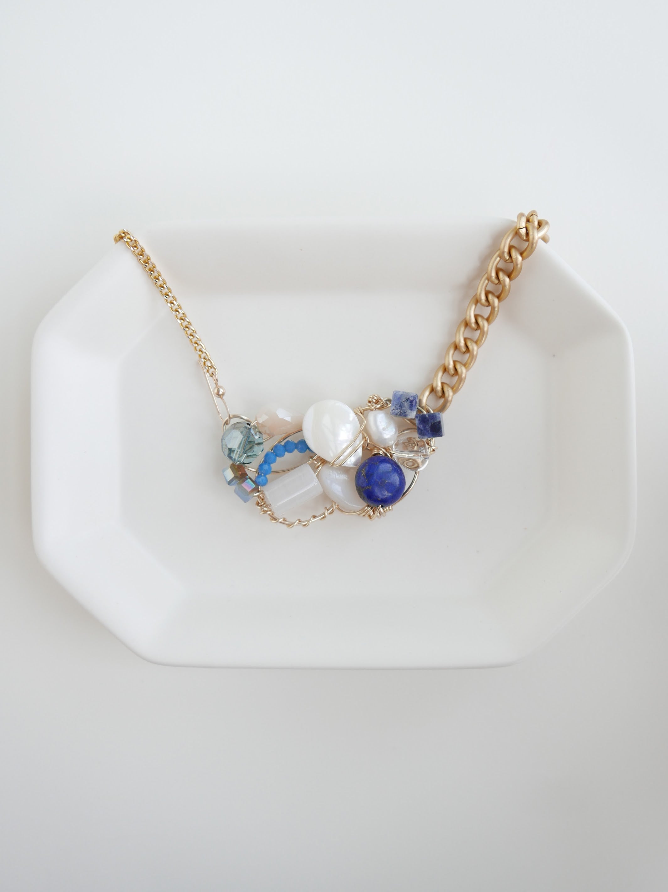 Wired For Grace | Lapis Moonstone Necklace