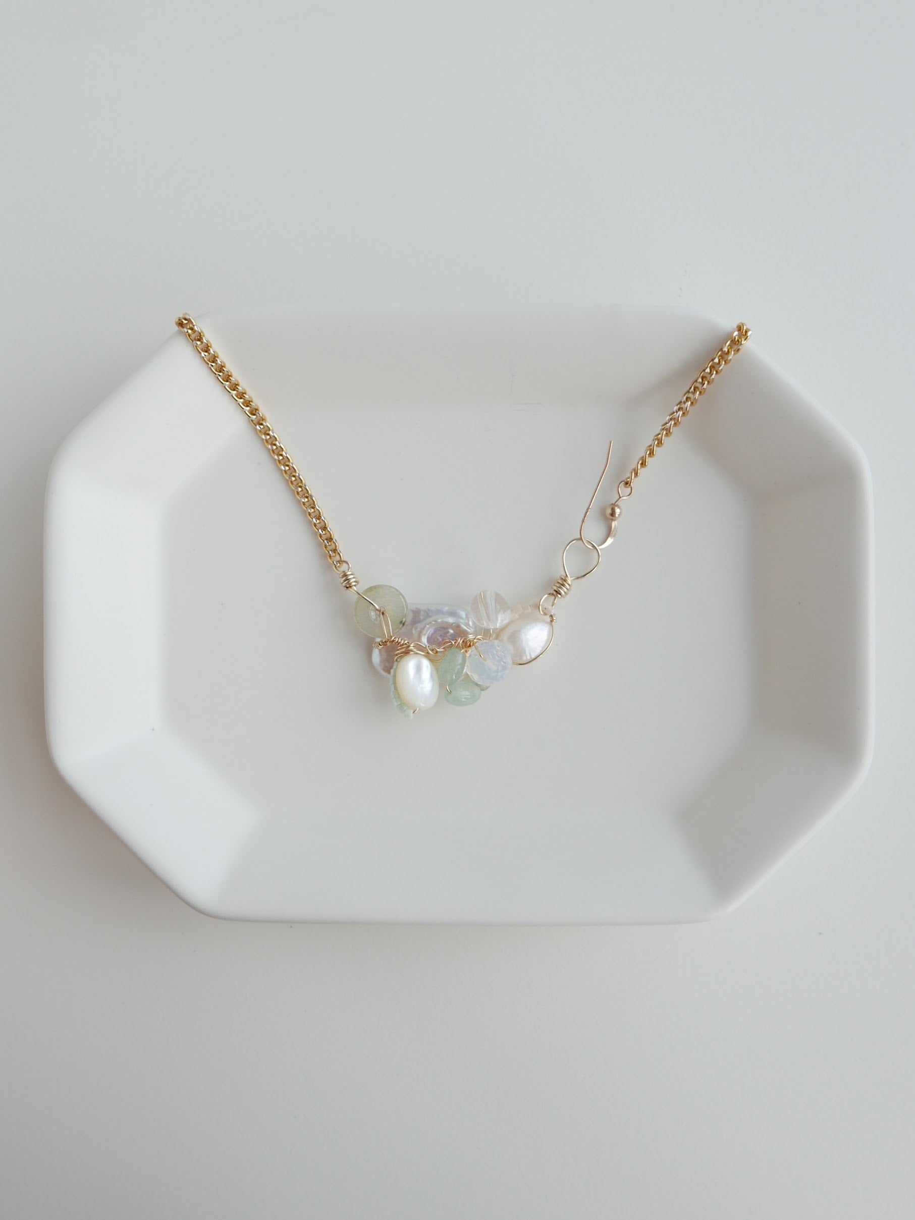 Wired For Grace |  Jade Pearl Cluster Necklace