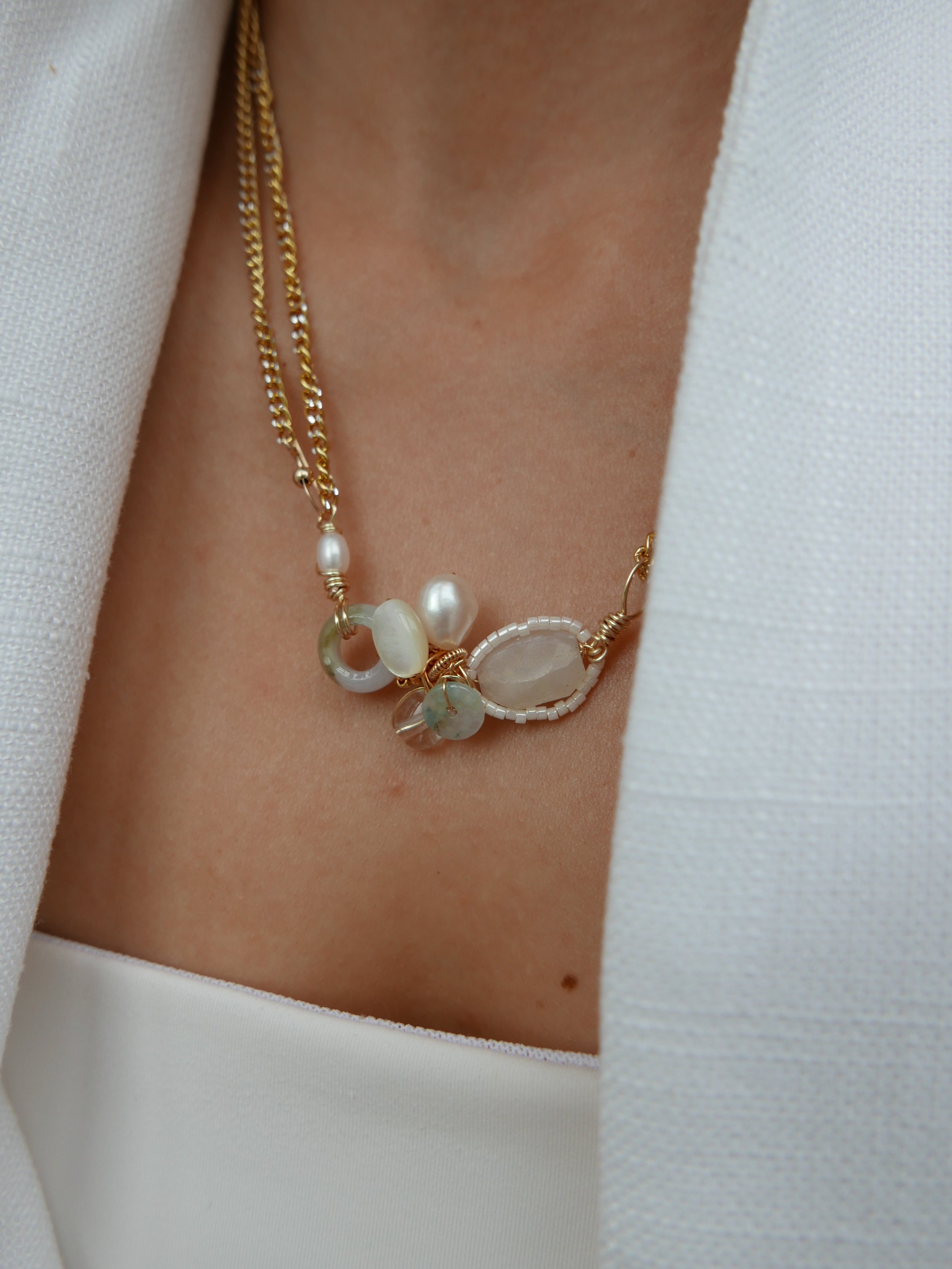 Wired For Grace | Jade Moonstone Necklace