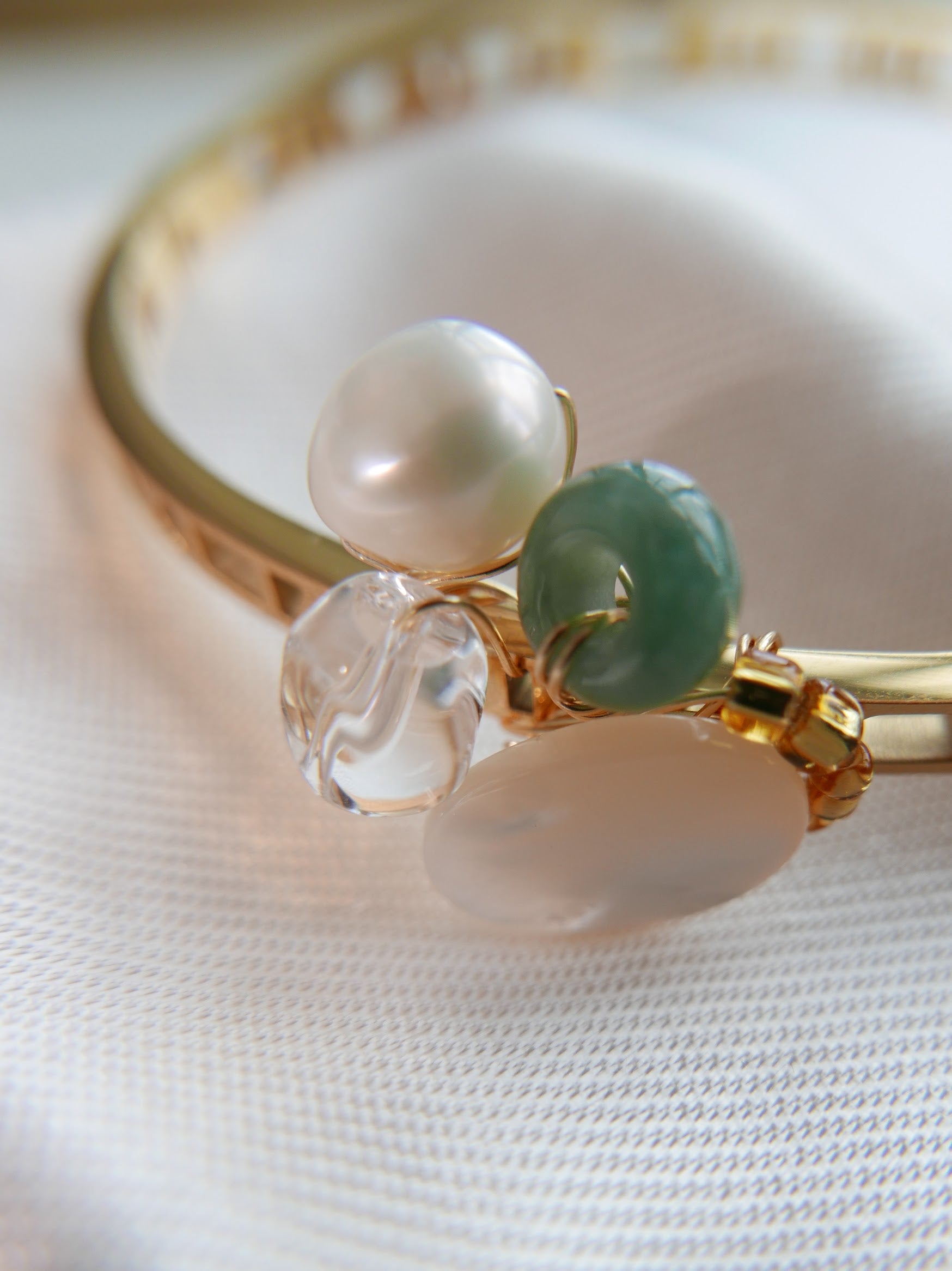 Wired For Light | Jade Quartz Bangle
