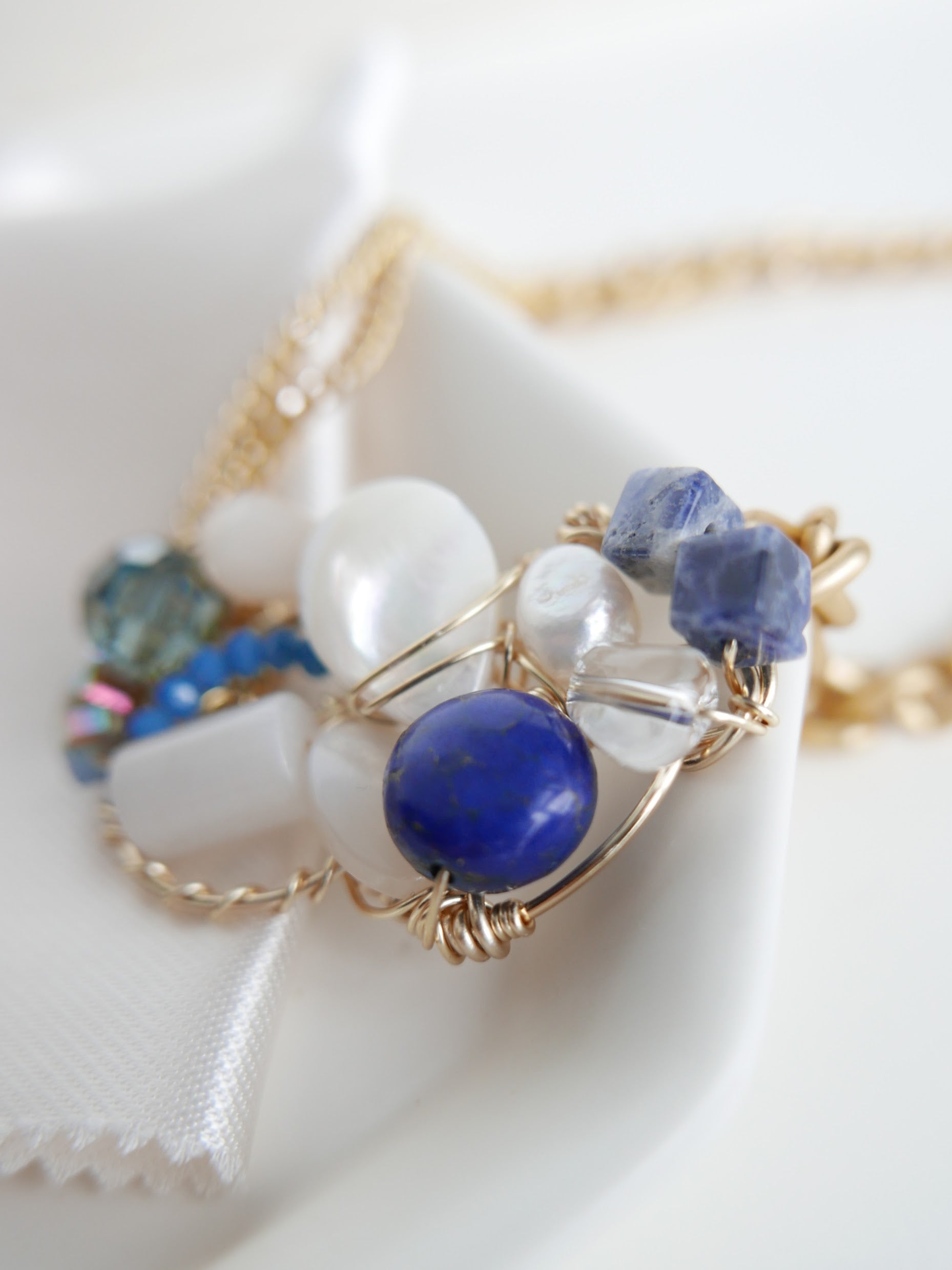 Wired For Grace | Lapis Moonstone Necklace