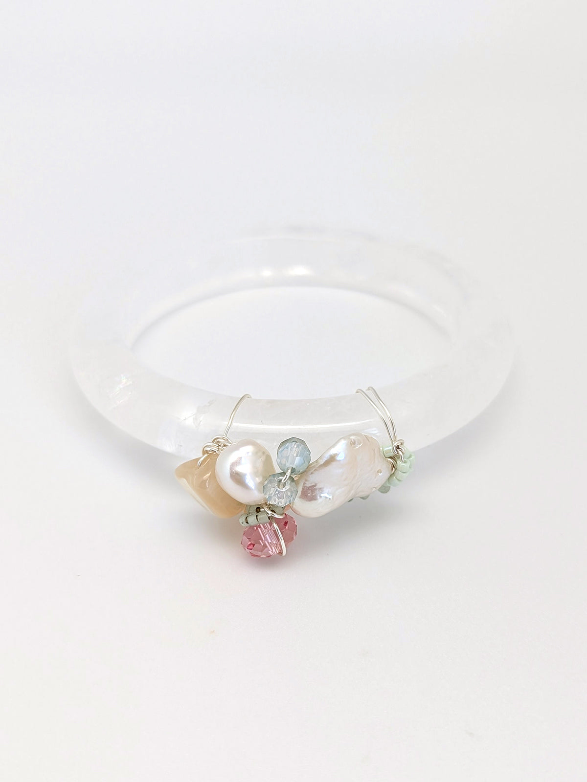 Clarity Of Heart | Clear Vision Quartz Bangle - One Of A Kind