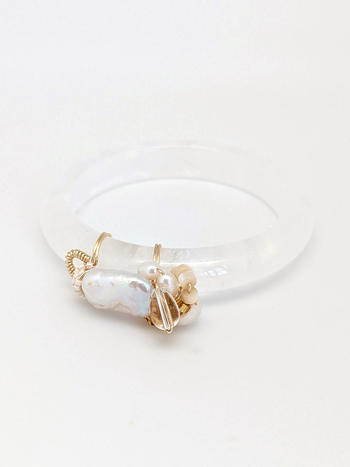 Clarity In Detail | Clear Vision Quartz Bangle - One Of A Kind