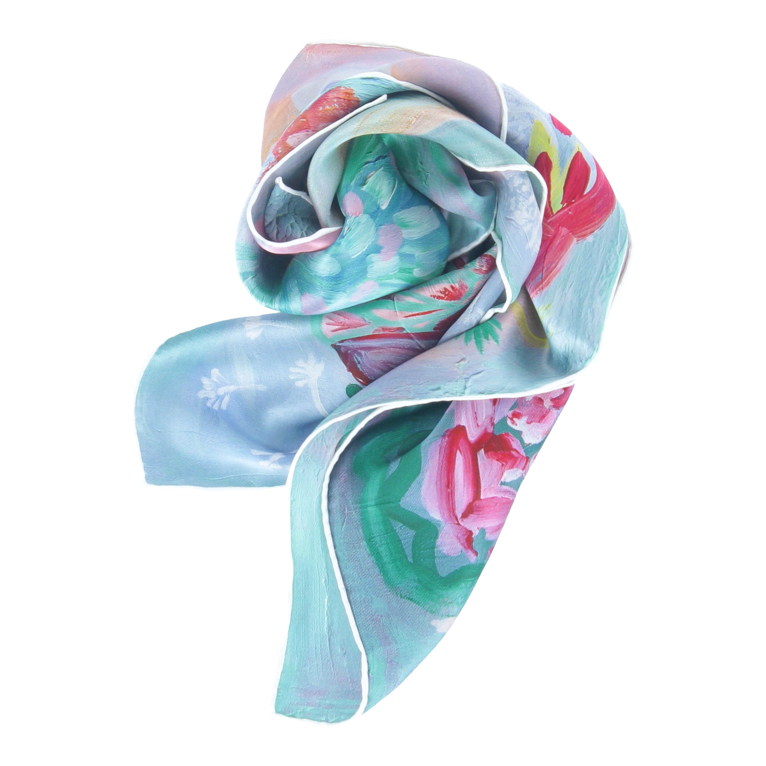 Women's Multicolour Mulberry Silk Scarf | Pollen
