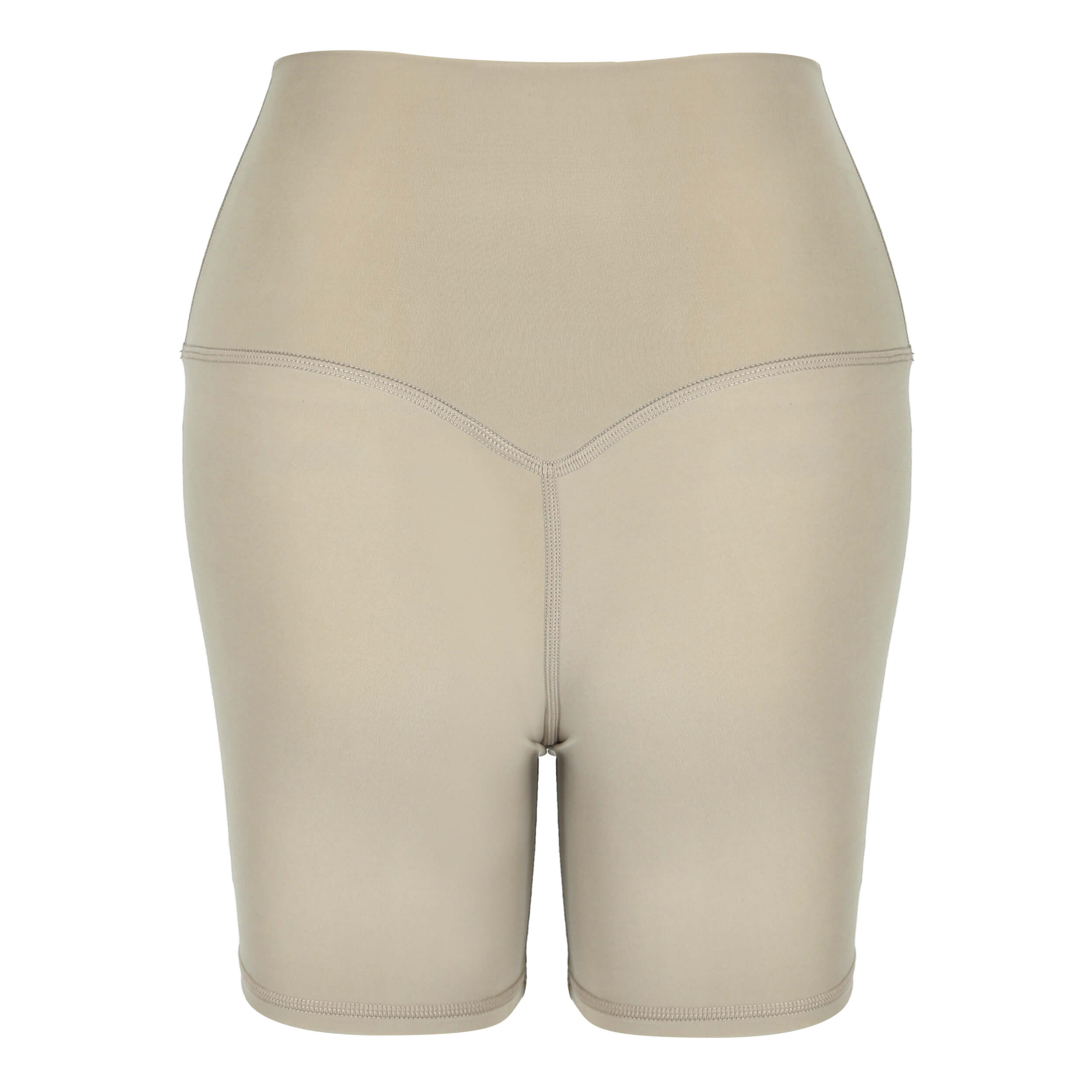 Women's activewear shorts in taupe colour