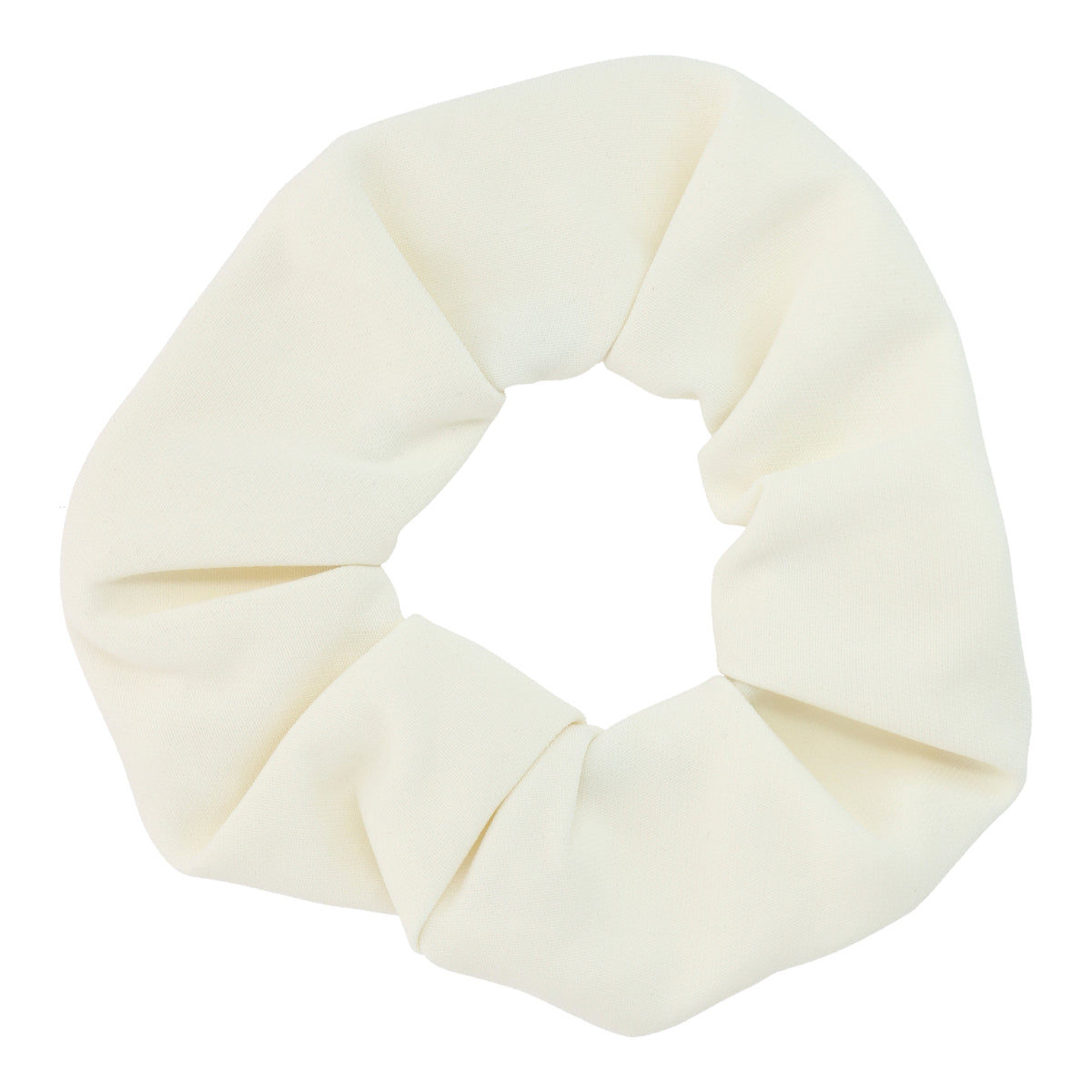 Women's white high quality classy elegant hair tie scrunchie accessory.