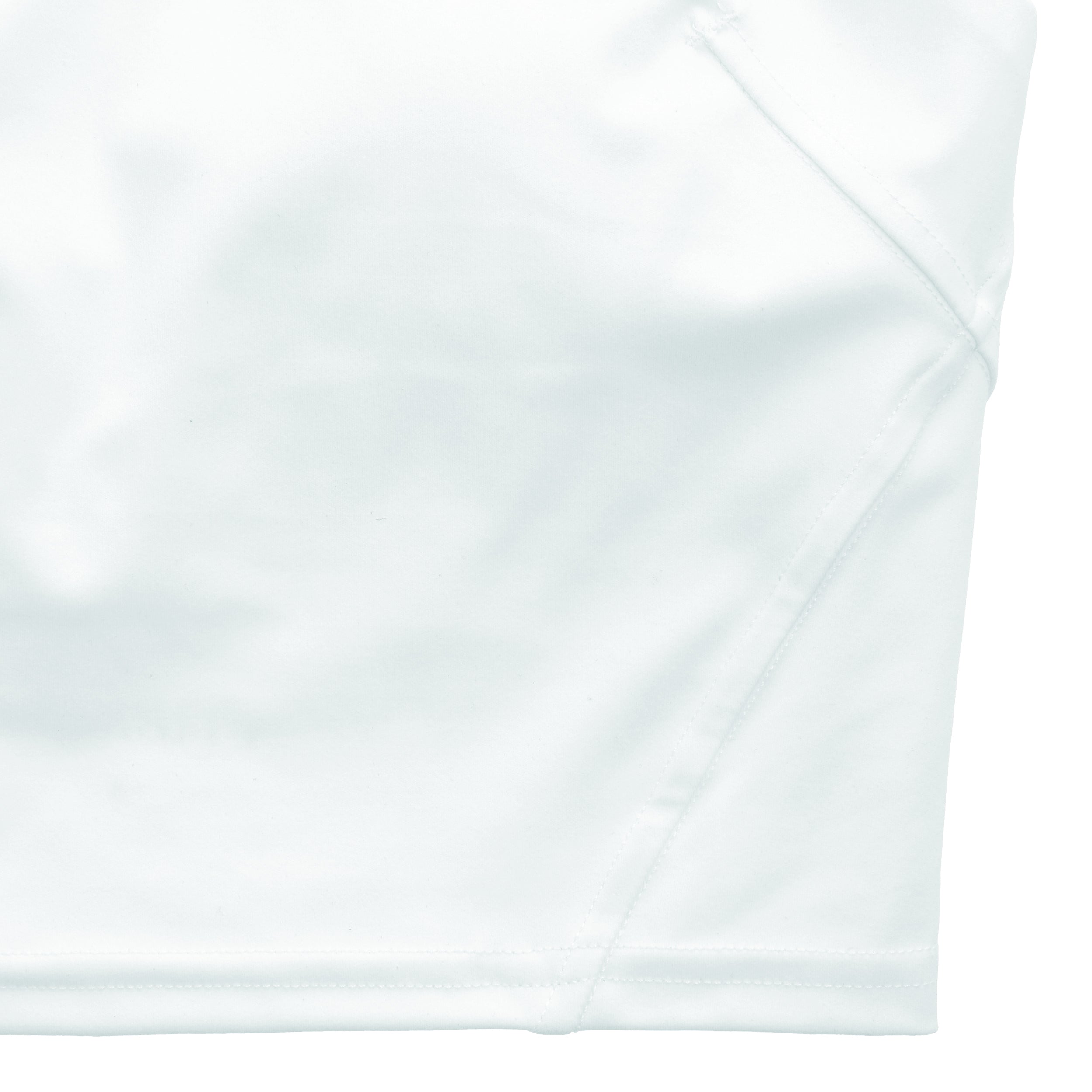 Women's U-shaped neckline activewear padded top in white colour