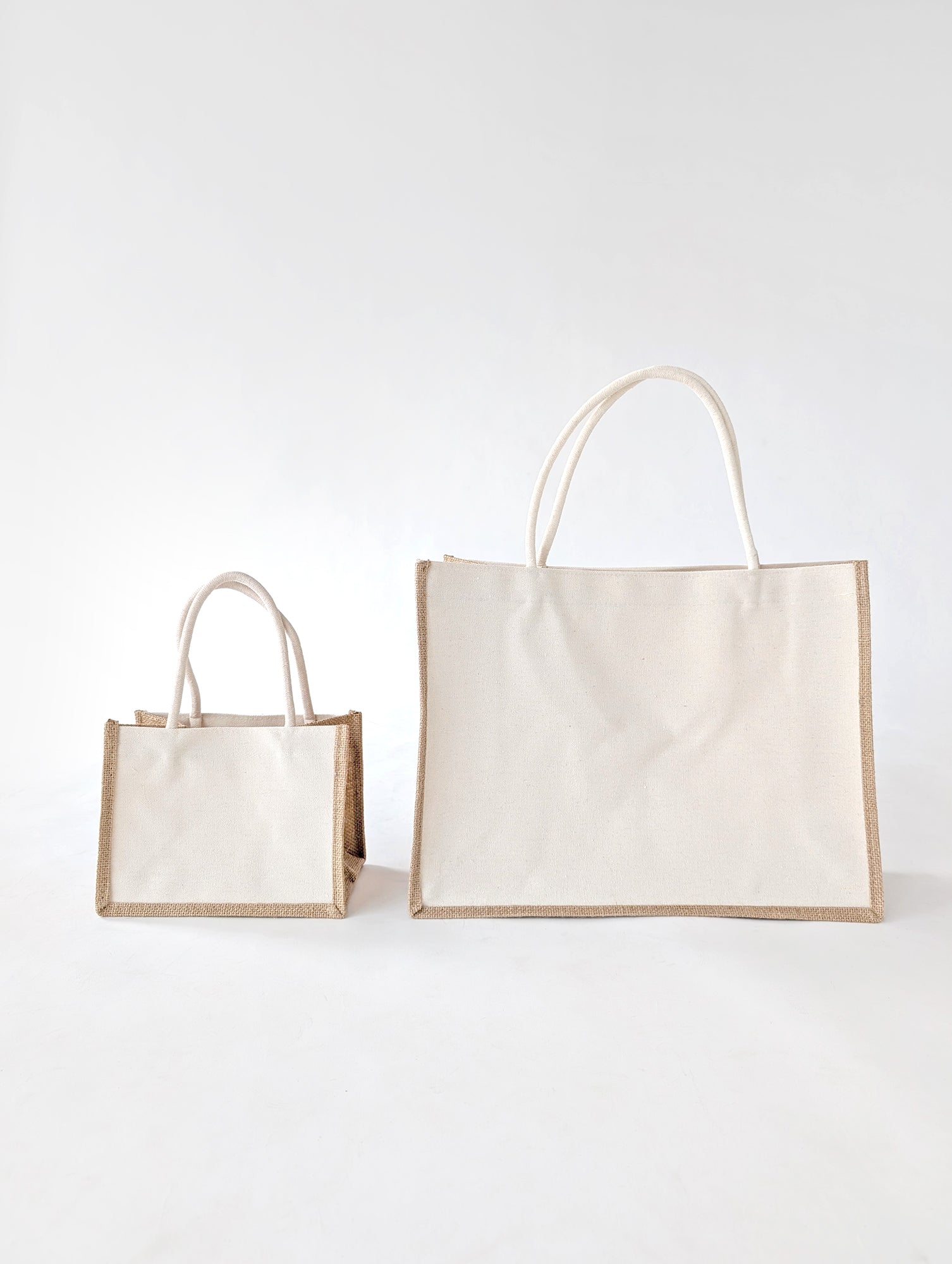 Large | Hadasity Canvas Jute Tote Bag